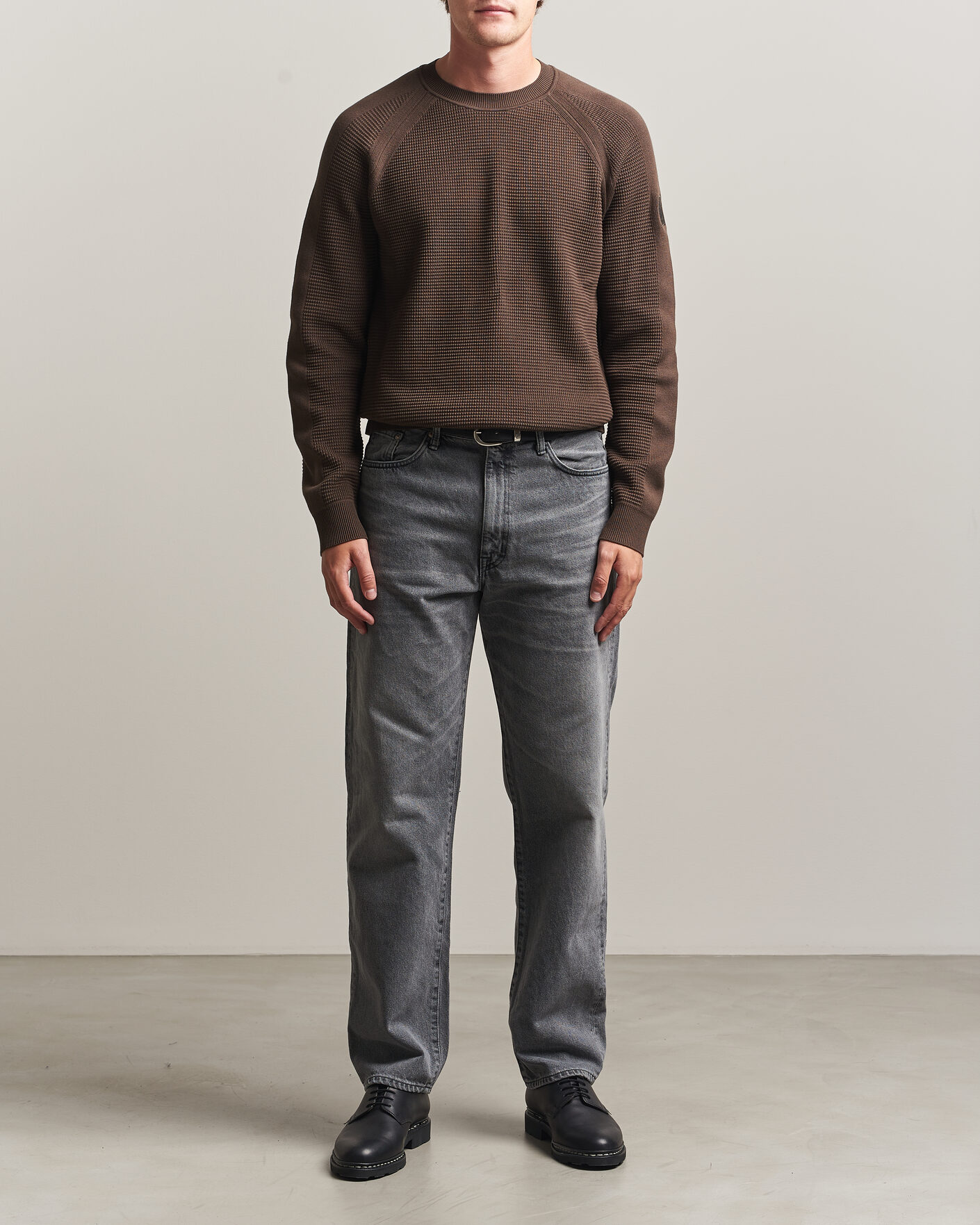 Uomini | Maglieria | Belstaff | Bradwell Cotton Knitted Crew Neck Army Olive