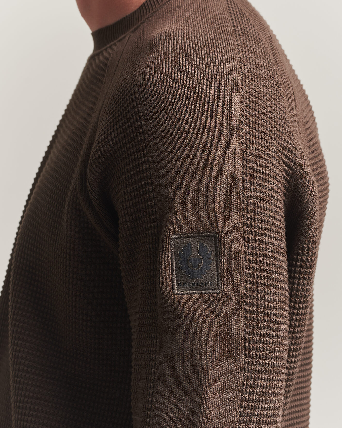 Uomini | Maglieria | Belstaff | Bradwell Cotton Knitted Crew Neck Army Olive