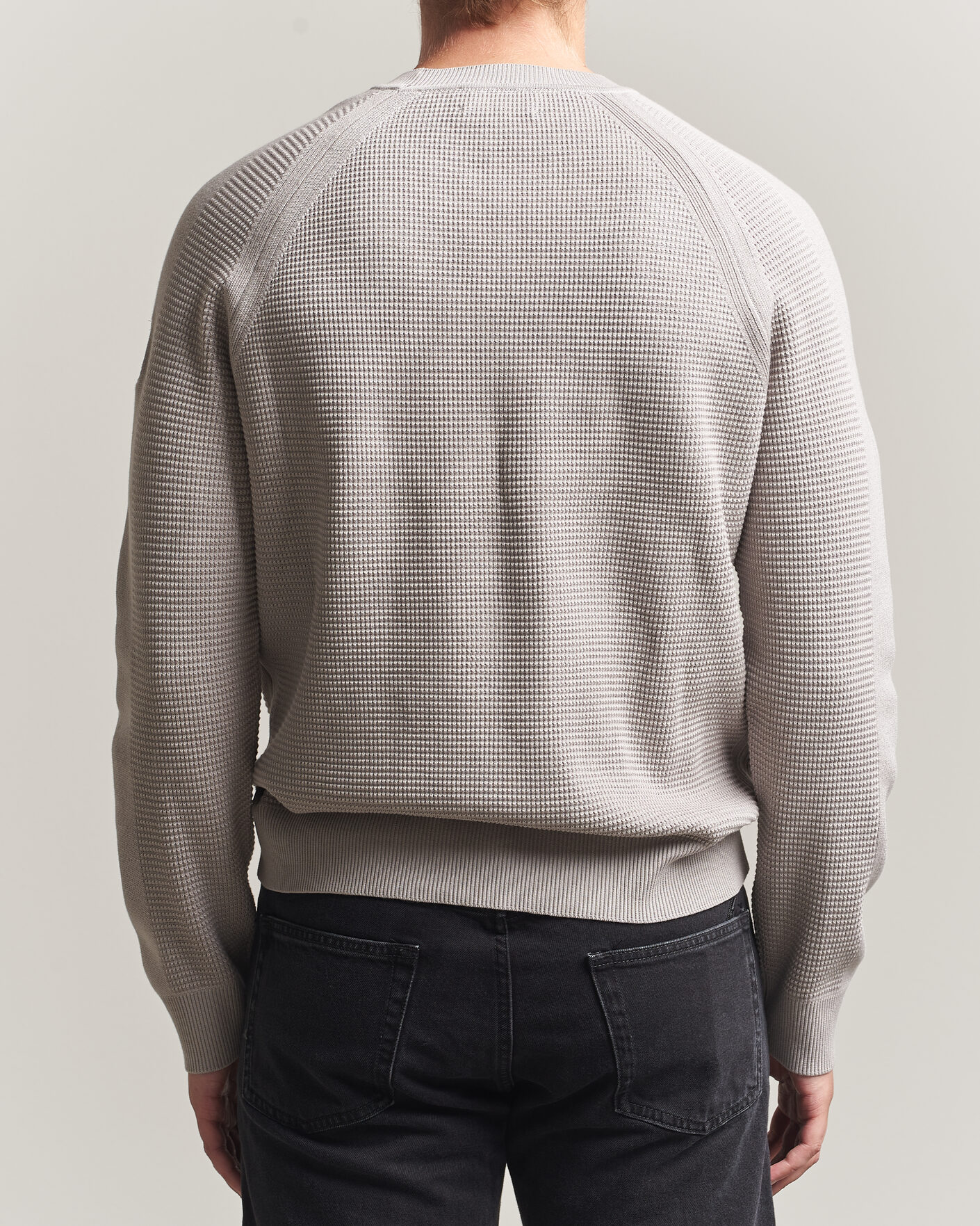 Uomini | Maglieria | Belstaff | Bradwell Cotton Knitted Crew Neck Concrete
