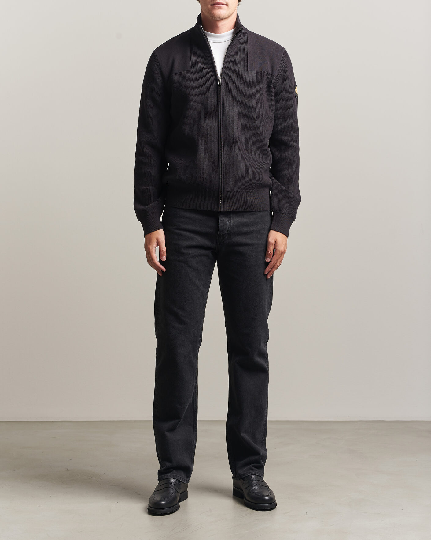 Uomini | Maglieria | Belstaff | Commander Knitted Full Zip Black