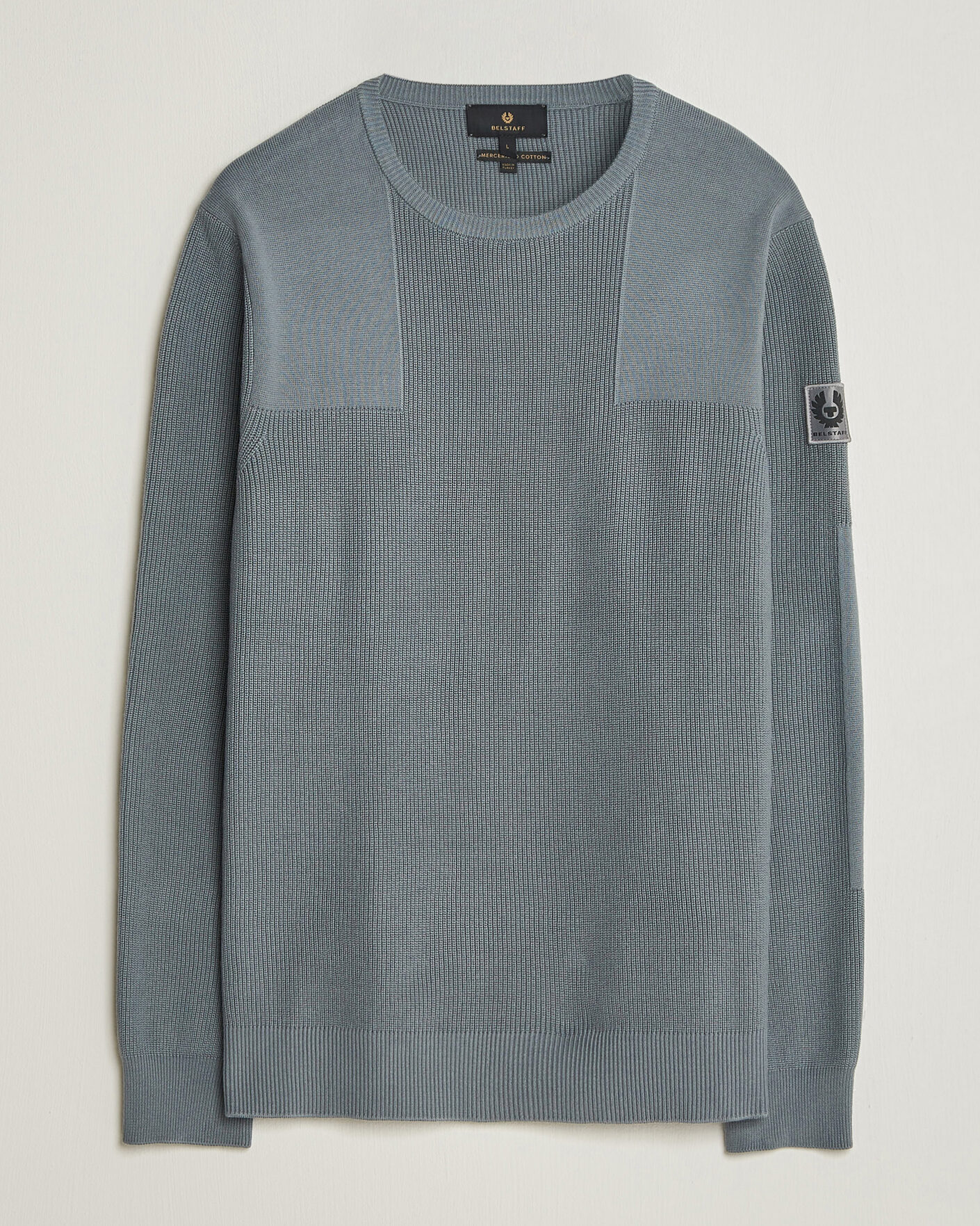 Uomini | Maglieria | Belstaff | Commander Knitted Crew Neck Atlantic Grey