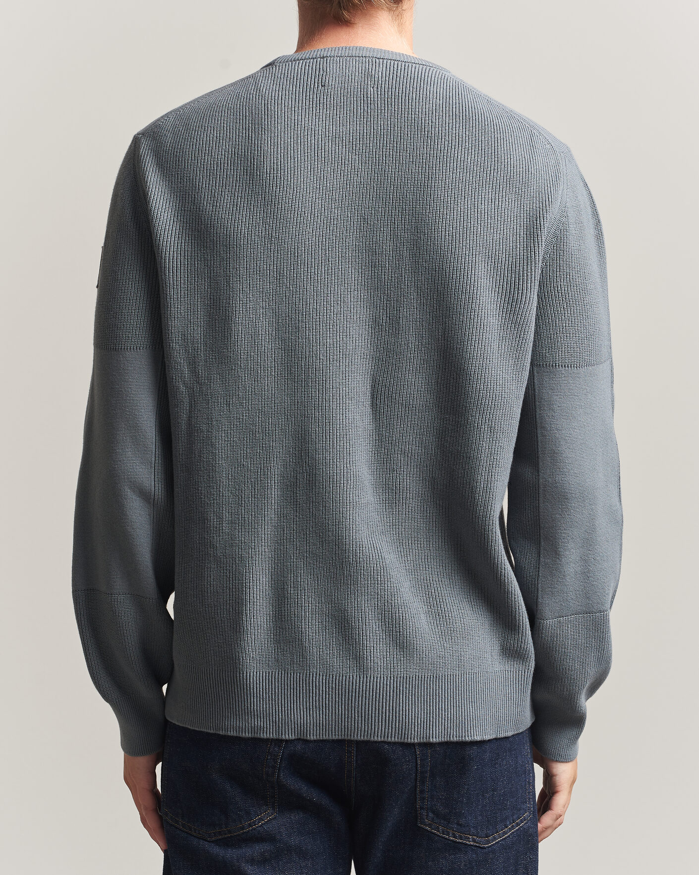 Uomini | Maglieria | Belstaff | Commander Knitted Crew Neck Atlantic Grey