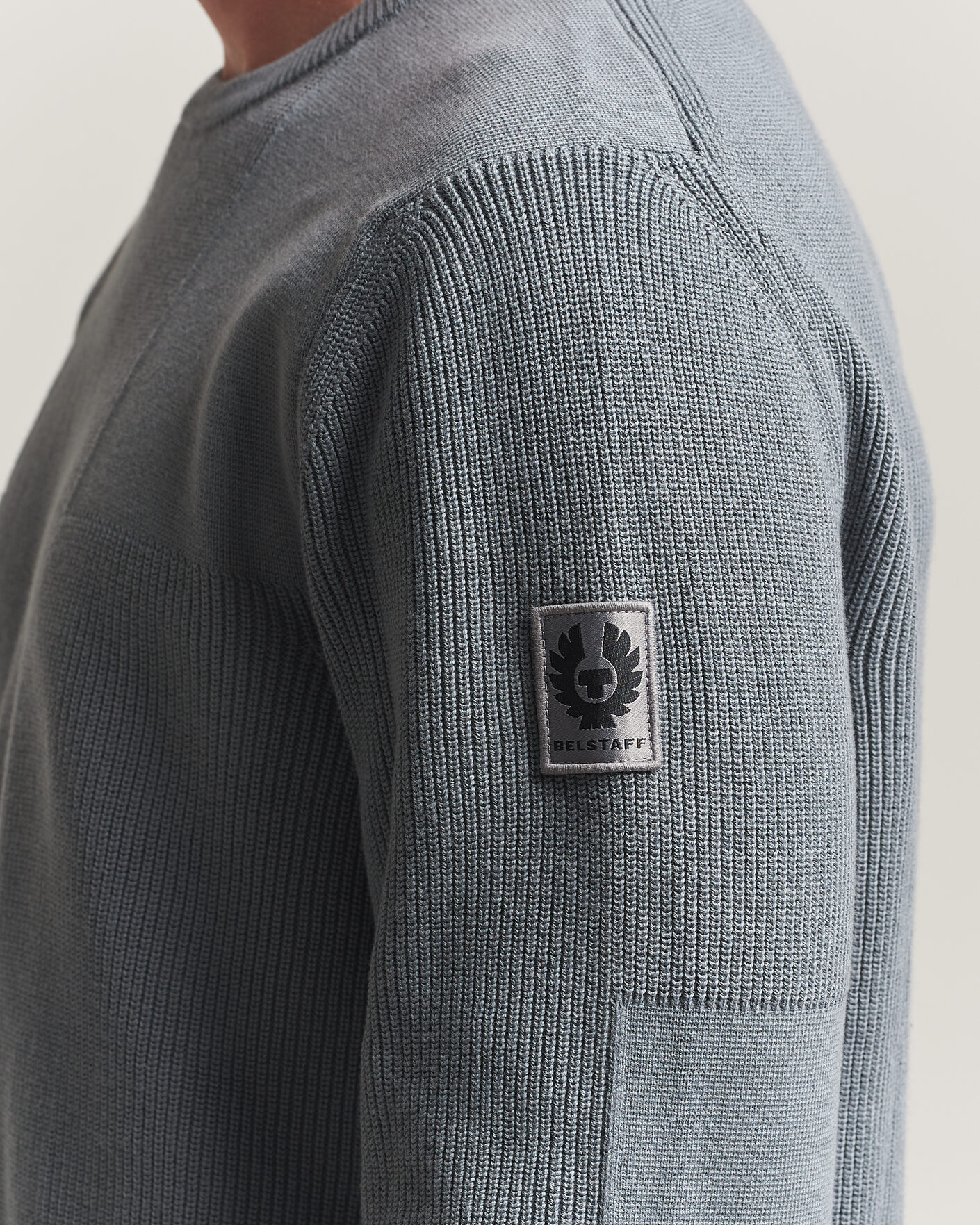 Uomini | Maglieria | Belstaff | Commander Knitted Crew Neck Atlantic Grey