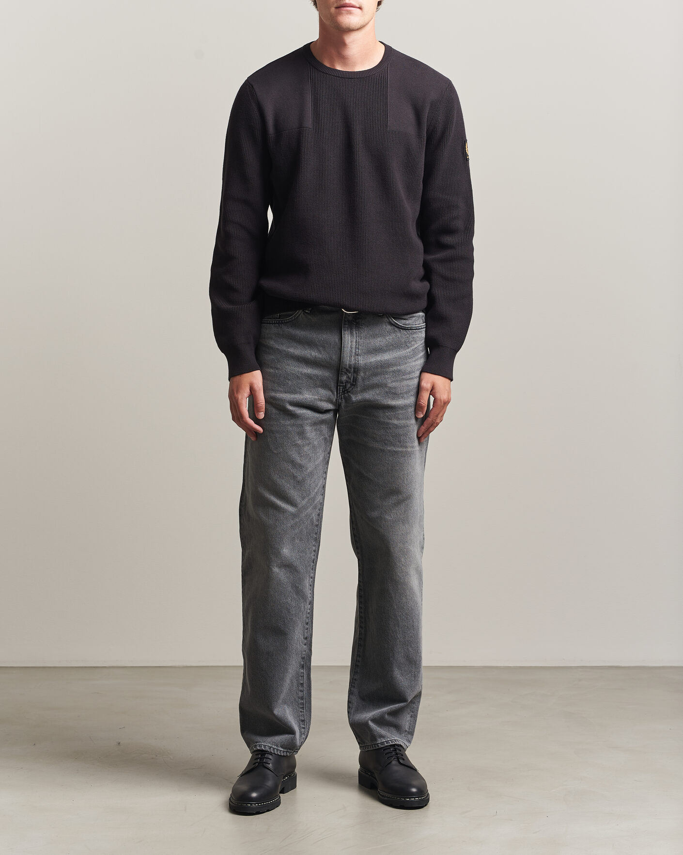 Uomini | Maglieria | Belstaff | Commander Knitted Crew Neck Black