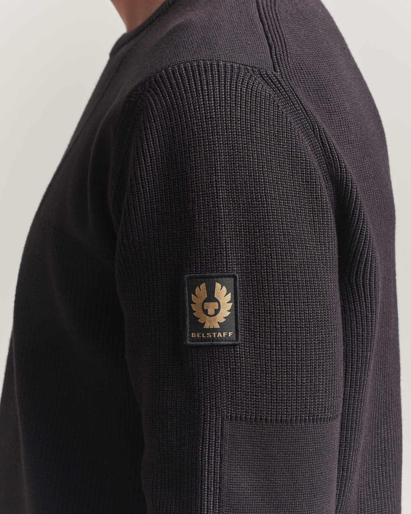 Uomini | Maglieria | Belstaff | Commander Knitted Crew Neck Black