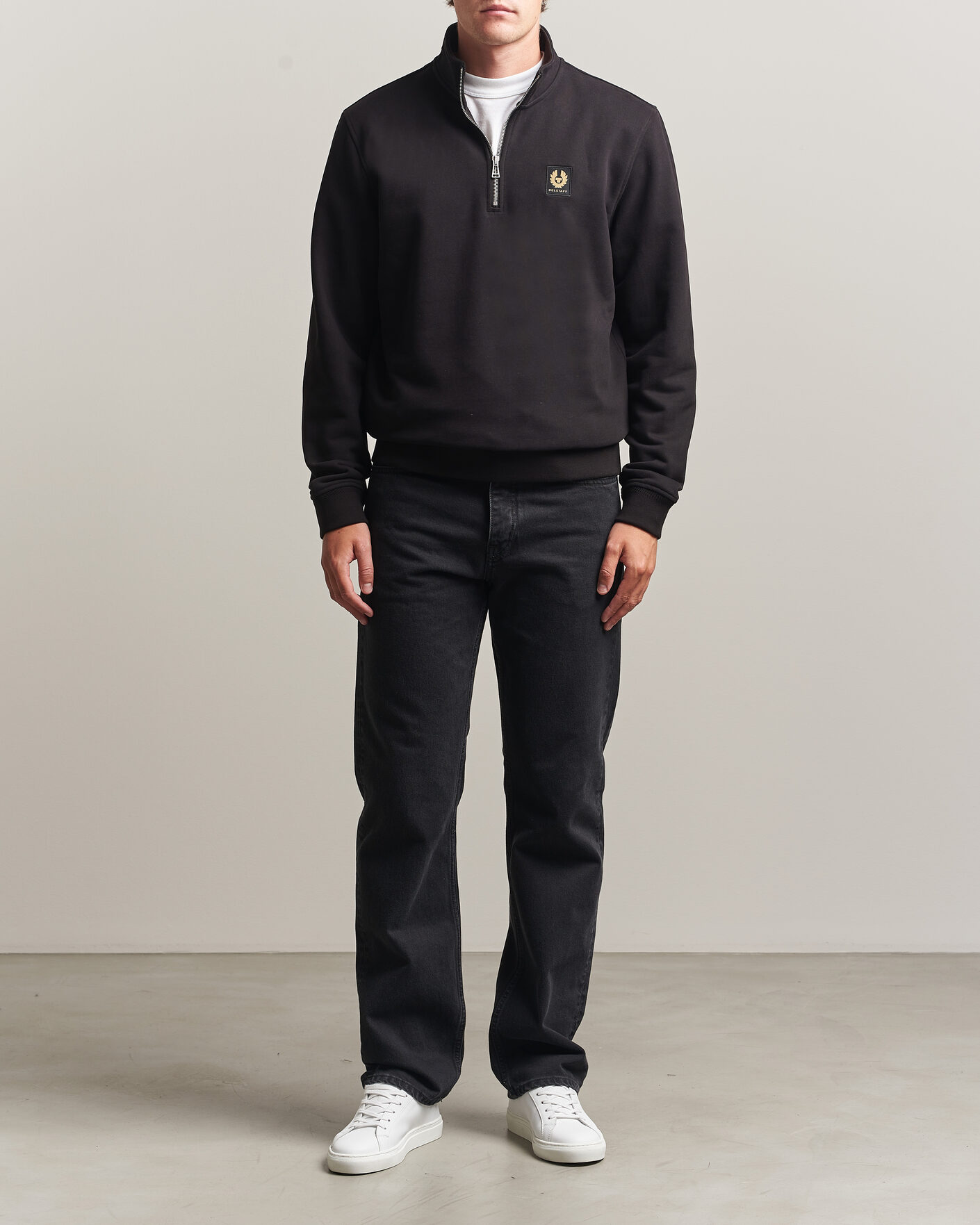 Uomini | Maglieria | Belstaff | Signature Half Zip Sweatshirt Black