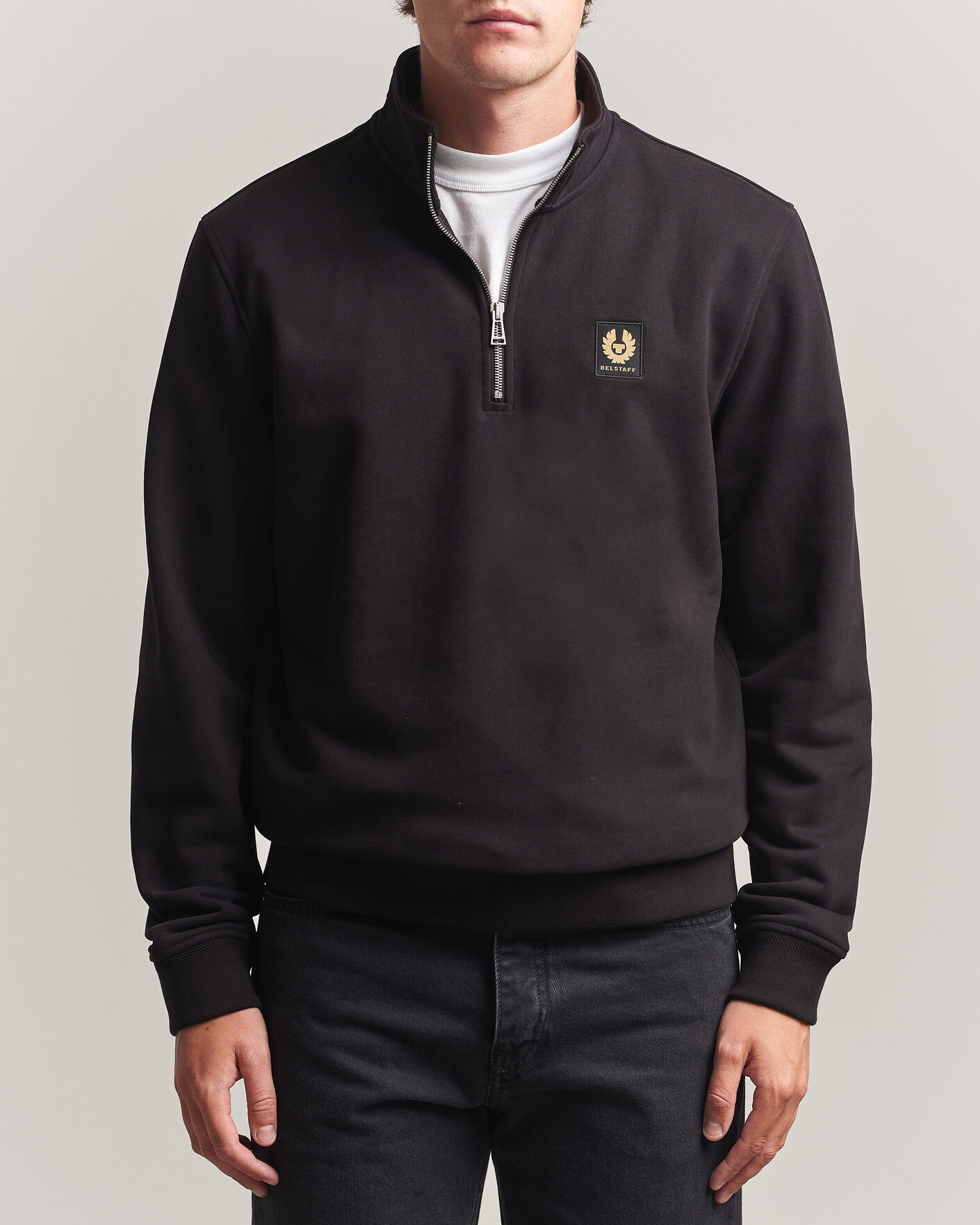 Uomini | Maglieria | Belstaff | Signature Half Zip Sweatshirt Black