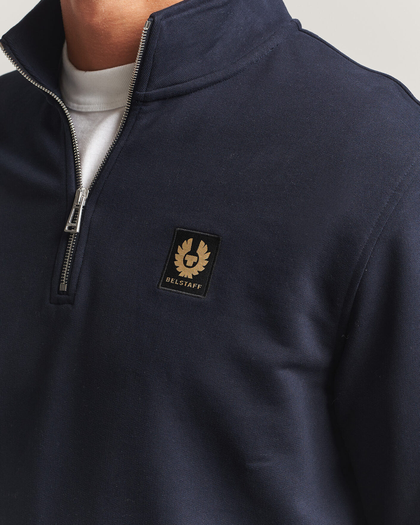 Uomini | Maglieria | Belstaff | Signature Half Zip Sweatshirt Dark Ink