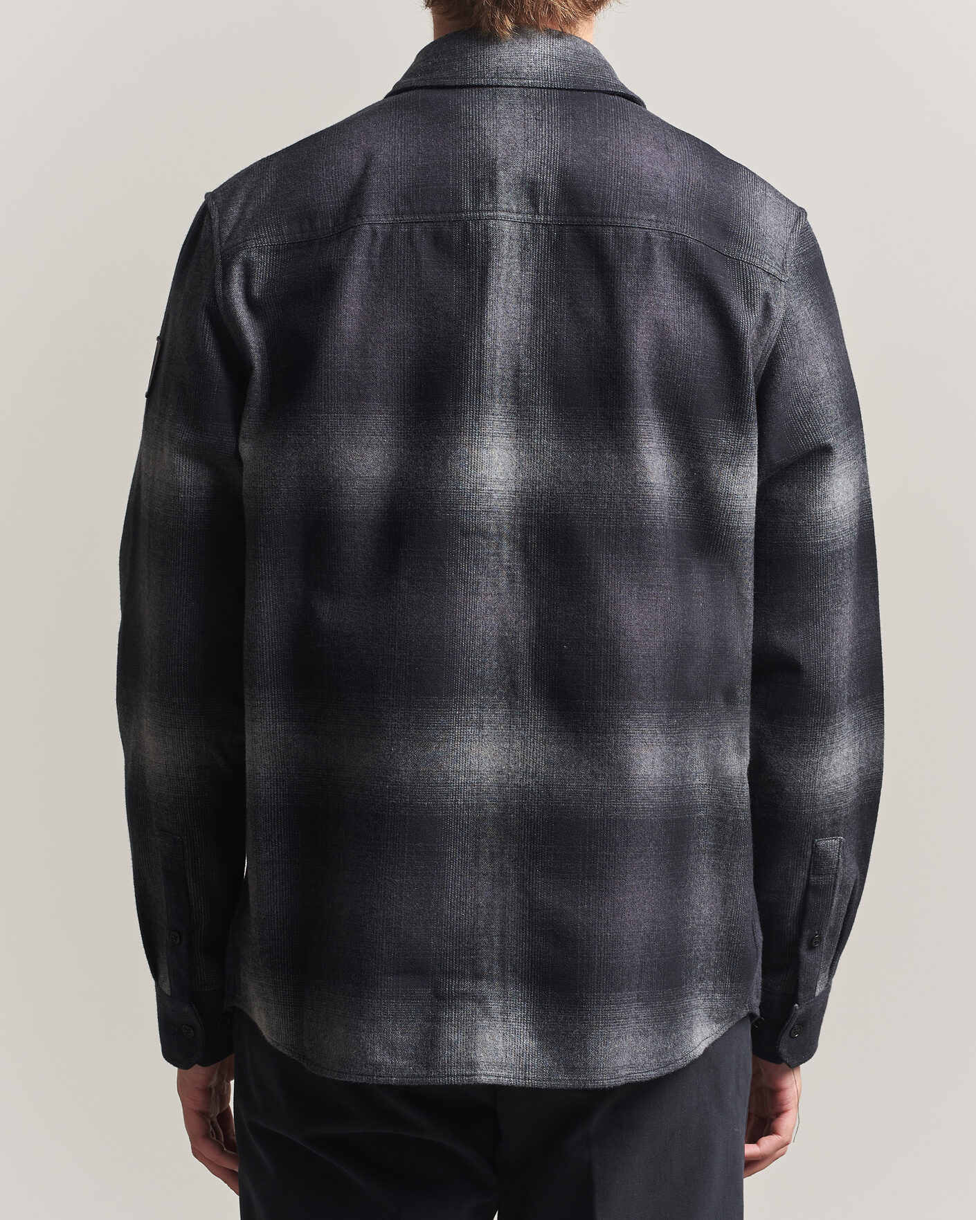 Uomini | Camicie | Belstaff | Outpost Cotton Flannel Checked Overshirt Black