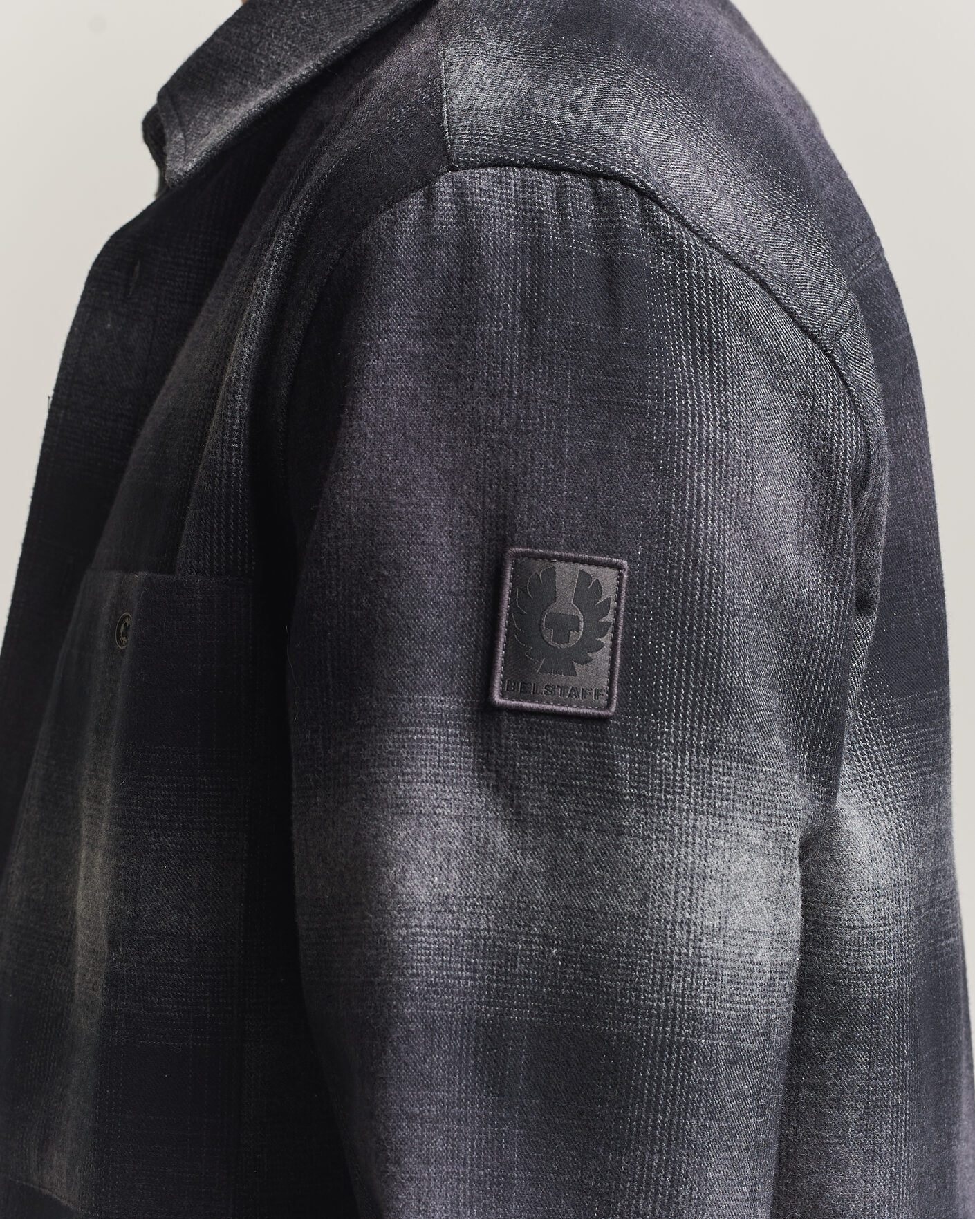 Uomini | Camicie | Belstaff | Outpost Cotton Flannel Checked Overshirt Black