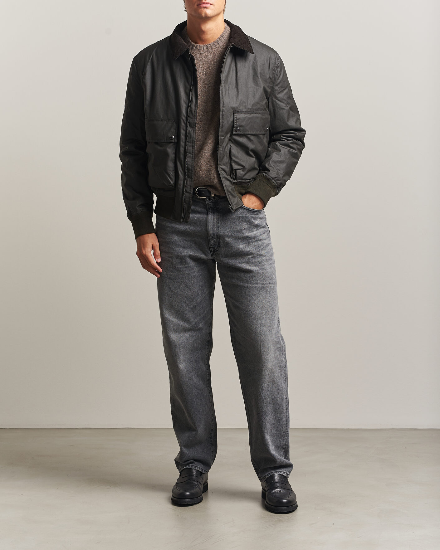 Uomini | Giacche | Belstaff | Mount Wax Bomber Jacket Faded Olive