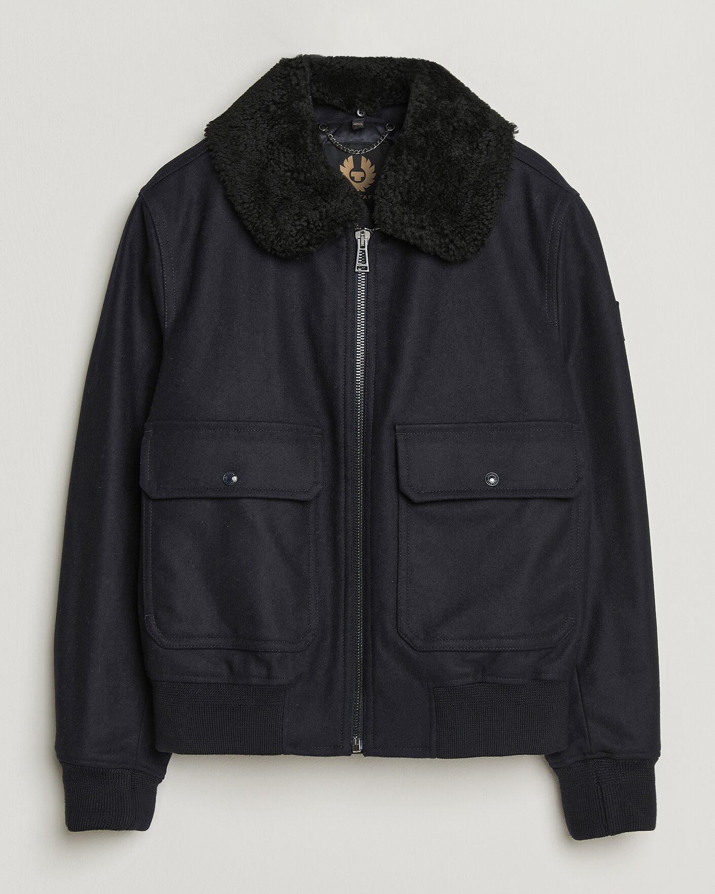 Uomini | Giacche | Belstaff | Welder Wool Bomber Jacket Dark Ink
