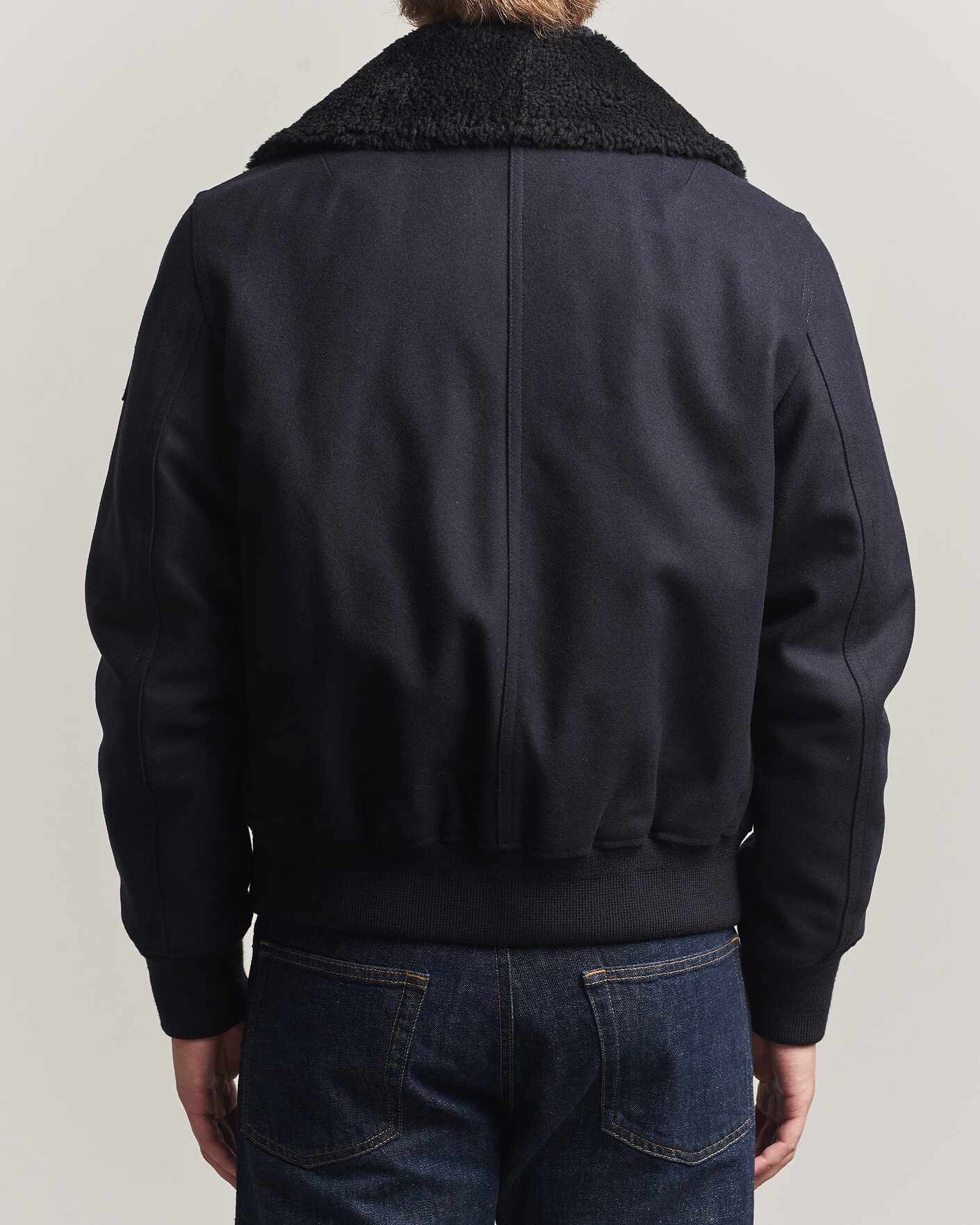 Uomini | Giacche | Belstaff | Welder Wool Bomber Jacket Dark Ink