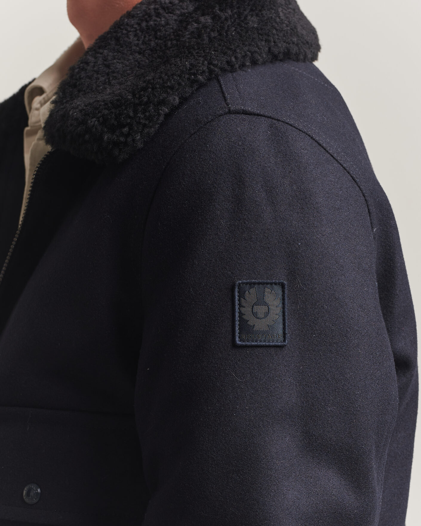 Uomini | Giacche | Belstaff | Welder Wool Bomber Jacket Dark Ink