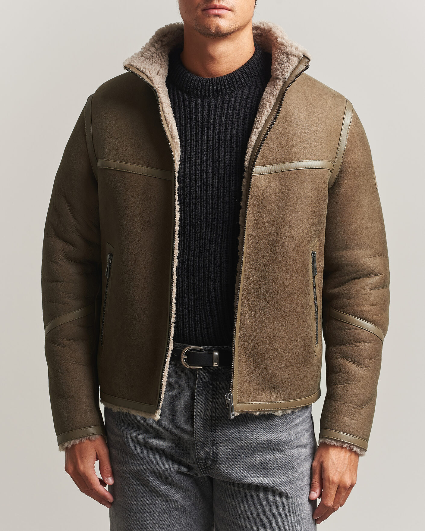 Uomini | Giacche | Belstaff | Highland Shearling Jacket Dark Dusty Taupe