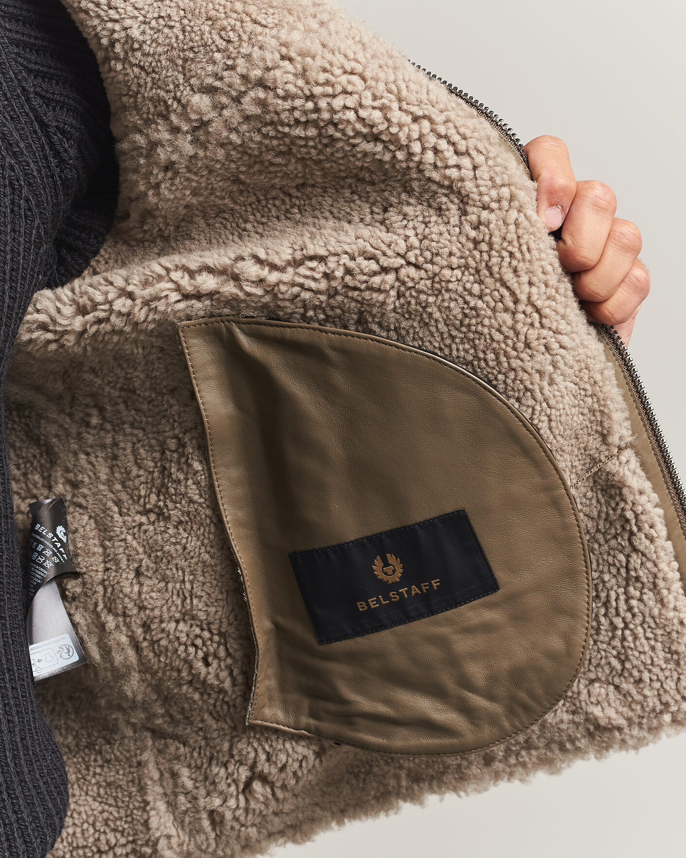 Uomini | Giacche | Belstaff | Highland Shearling Jacket Dark Dusty Taupe