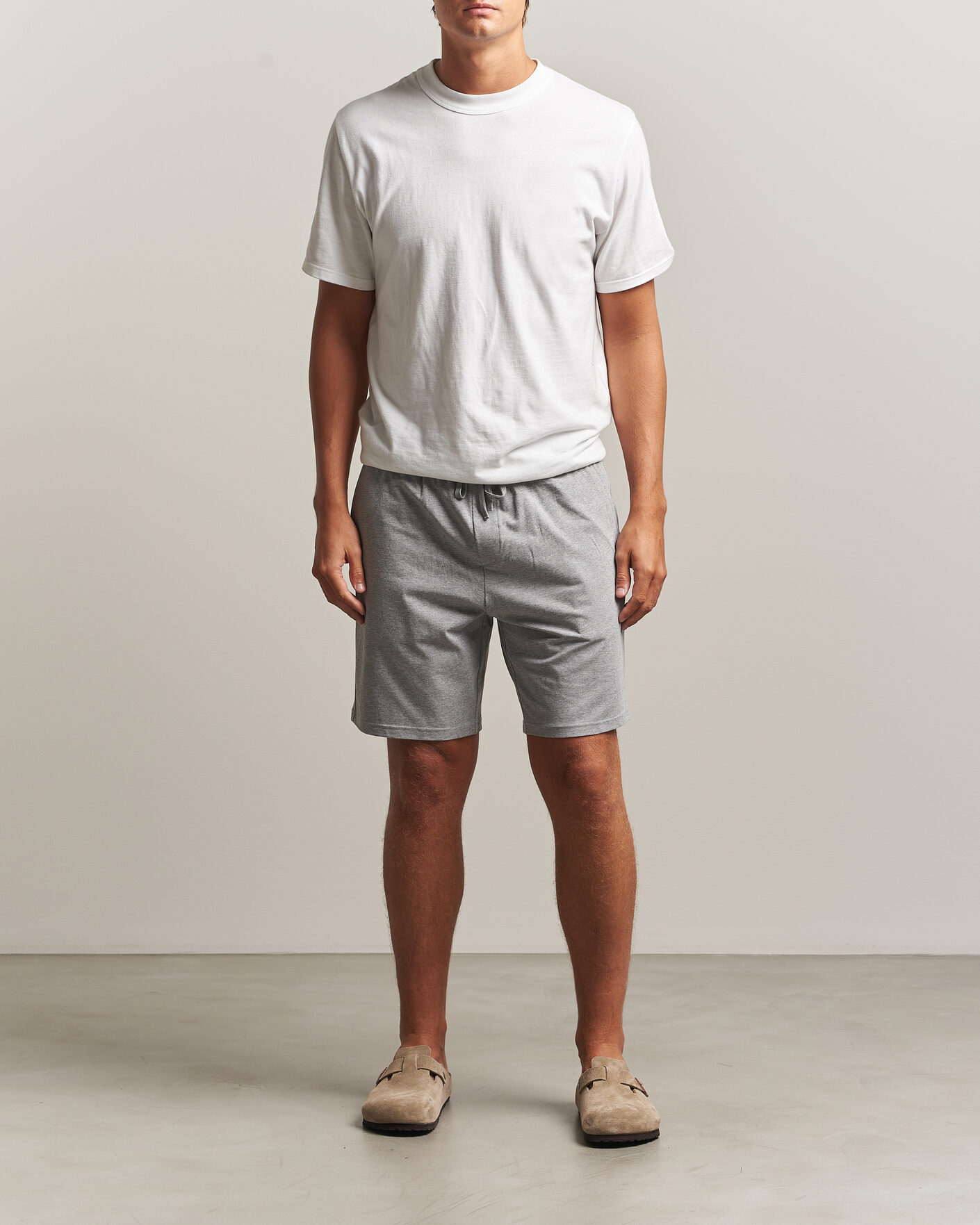 Uomini | Pantaloncini | Bread & Boxers | Pyjama Shorts Grey Melange