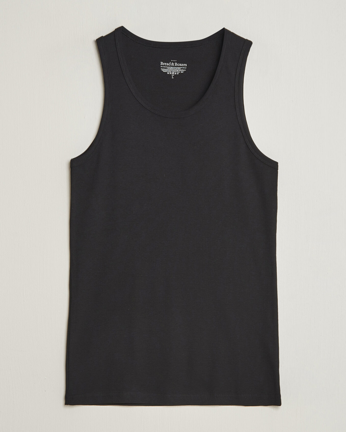 Uomini | T-shirt | Bread & Boxers | 2-Pack Ribbed Tank Black