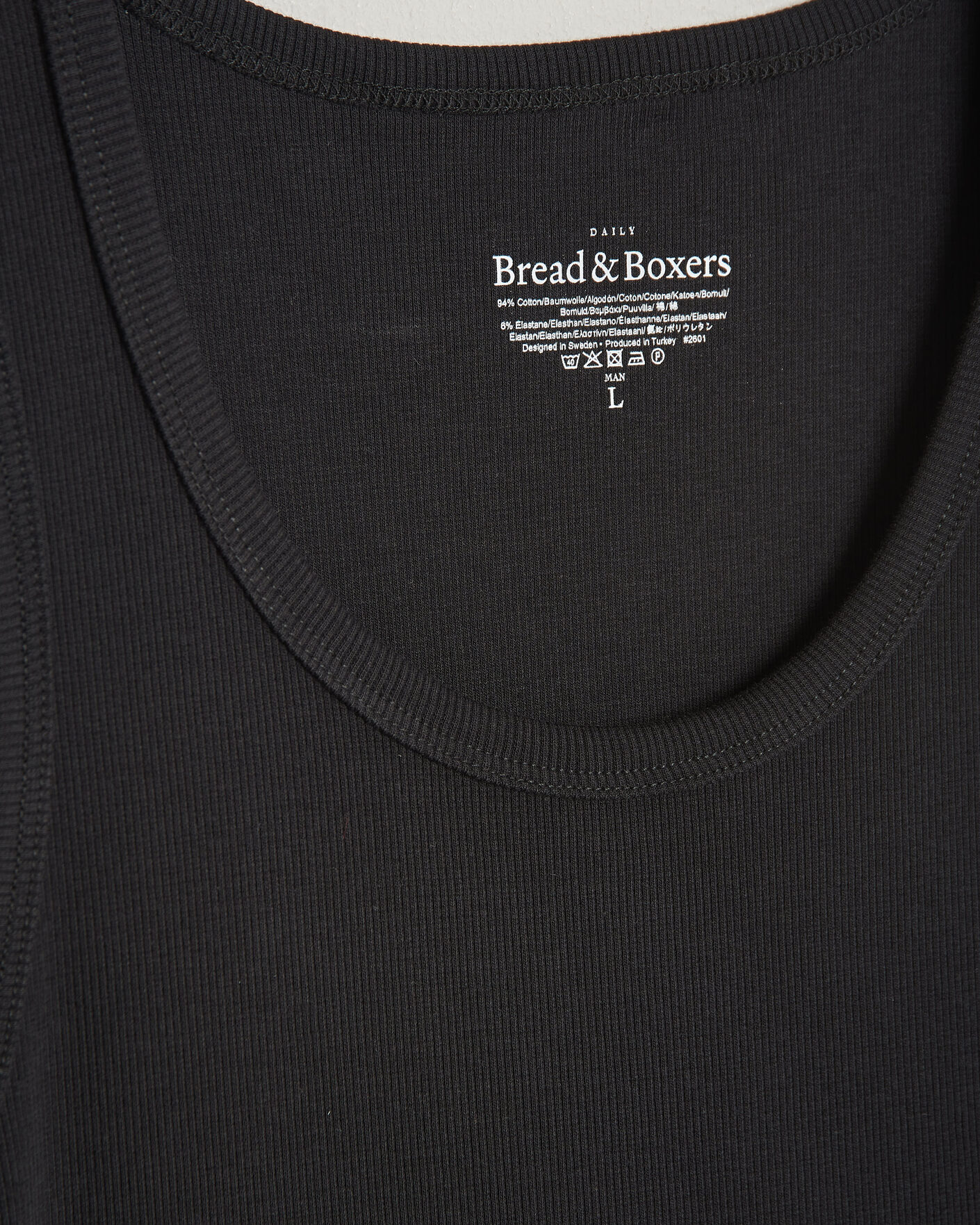 Uomini | T-shirt | Bread & Boxers | 2-Pack Ribbed Tank Black