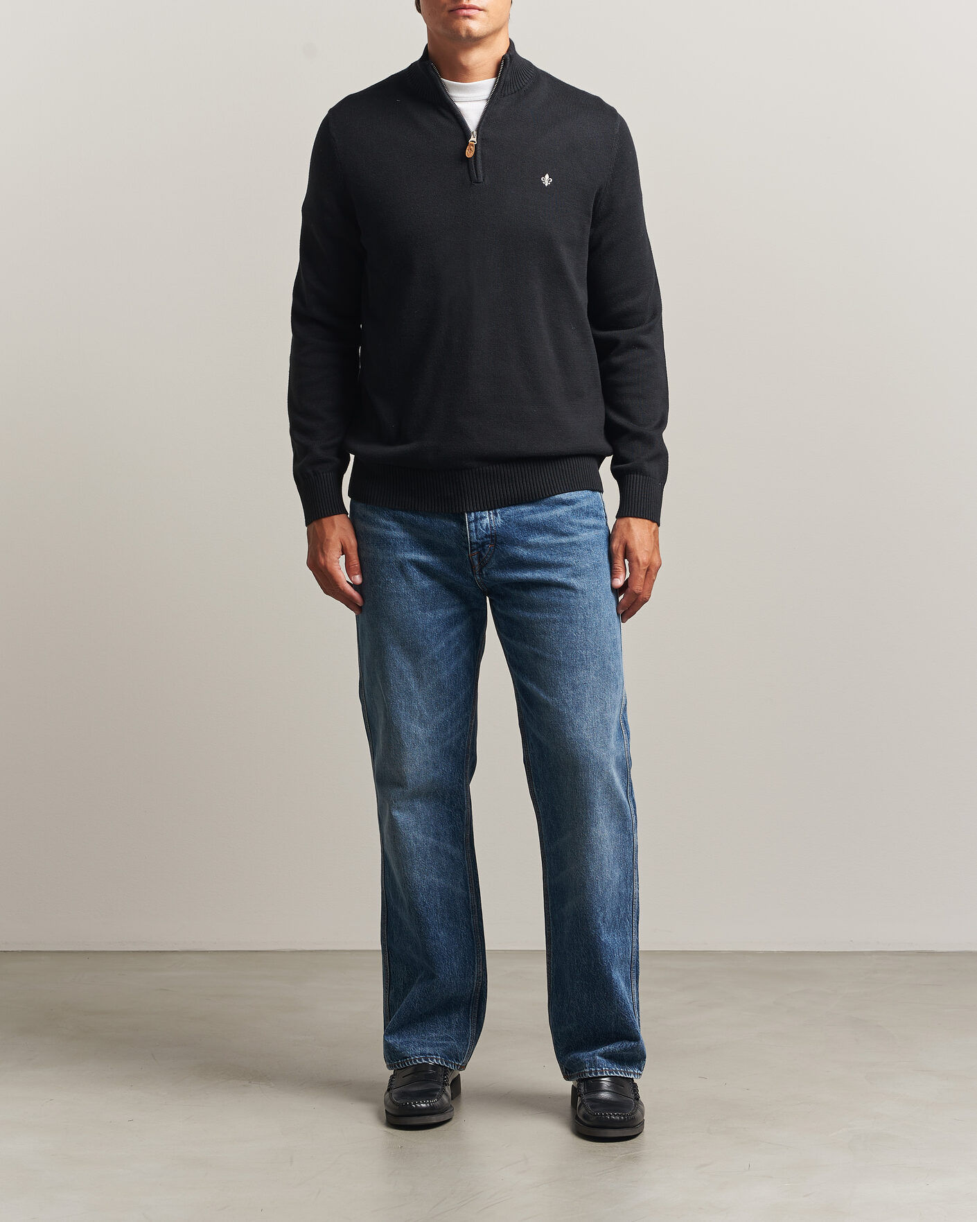 Uomini | Maglieria | Morris | Darmon Half Zip Black