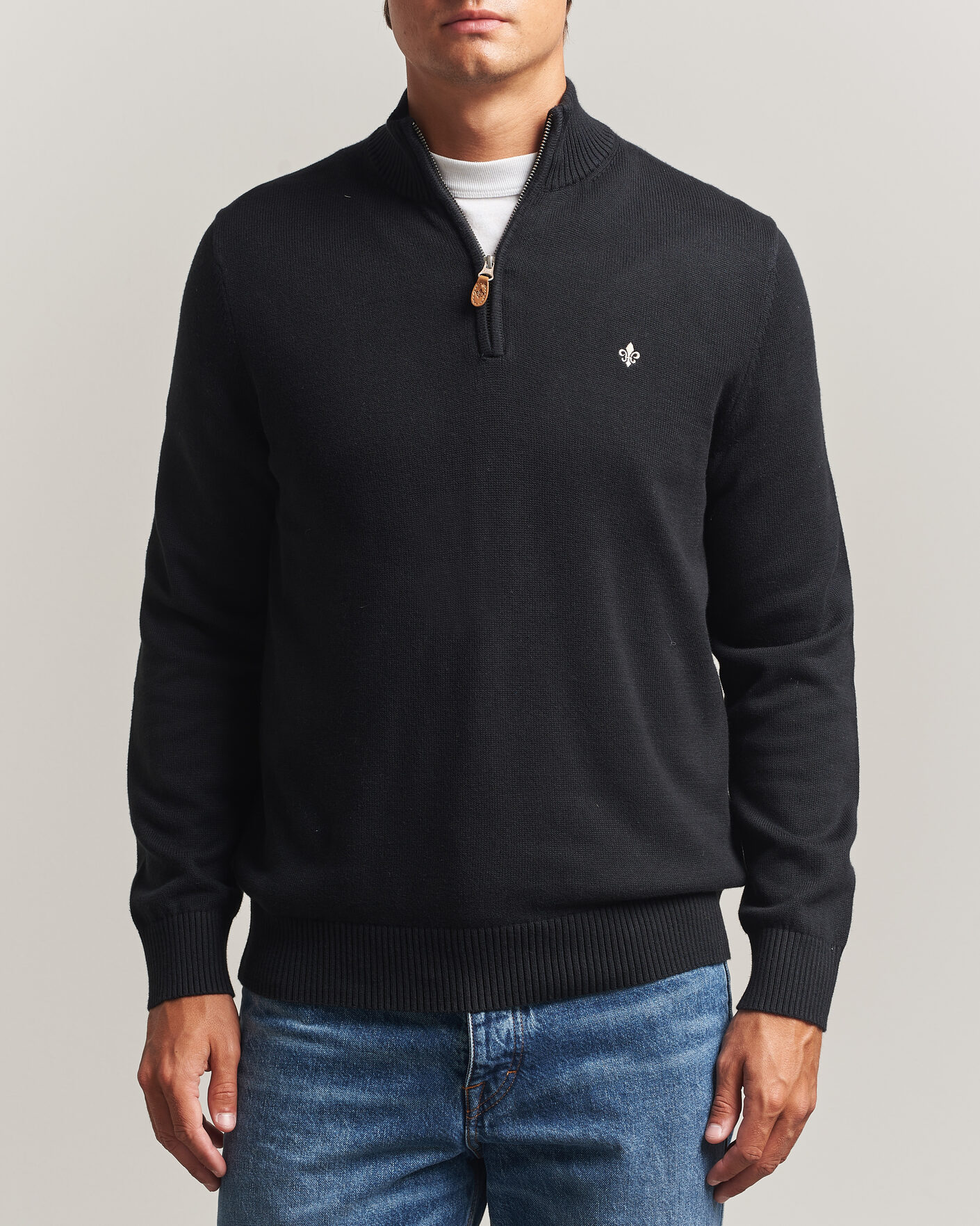 Uomini | Maglieria | Morris | Darmon Half Zip Black