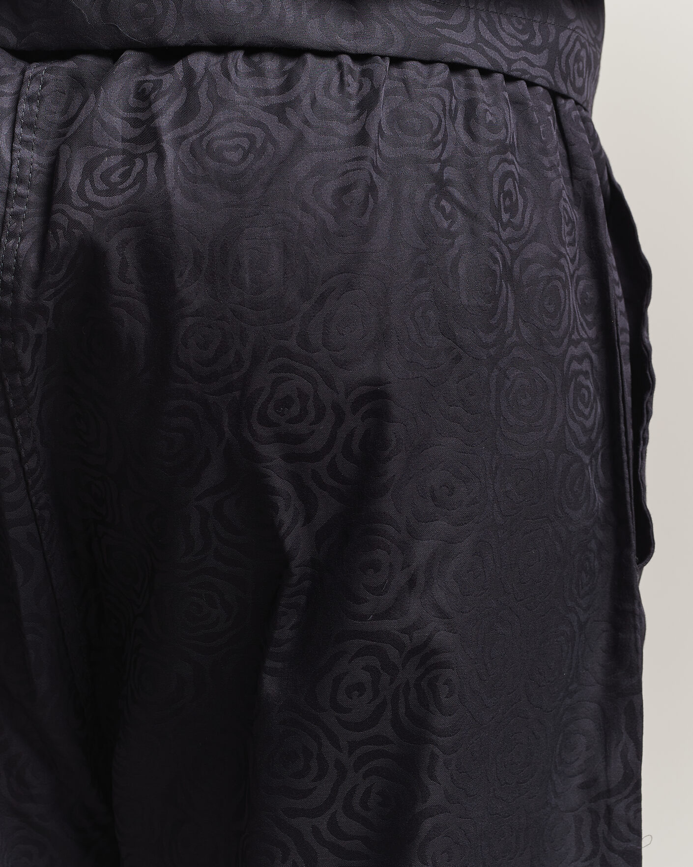 Uomini | Accappatoi & Pigiami | Derek Rose | Piped Jacquard Cotton Pyjama Set Black