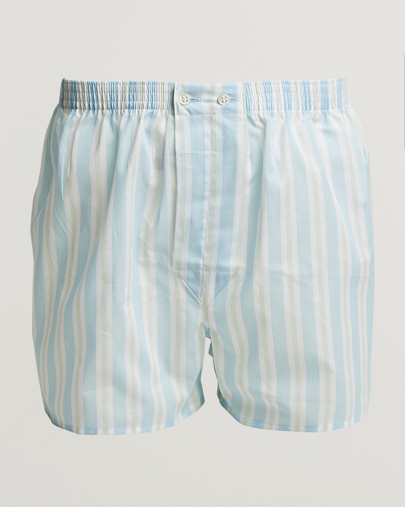 Uomini | Biancheria intima | Derek Rose | Classic Fit Striped Woven Cotton Boxer Shorts Blue/White