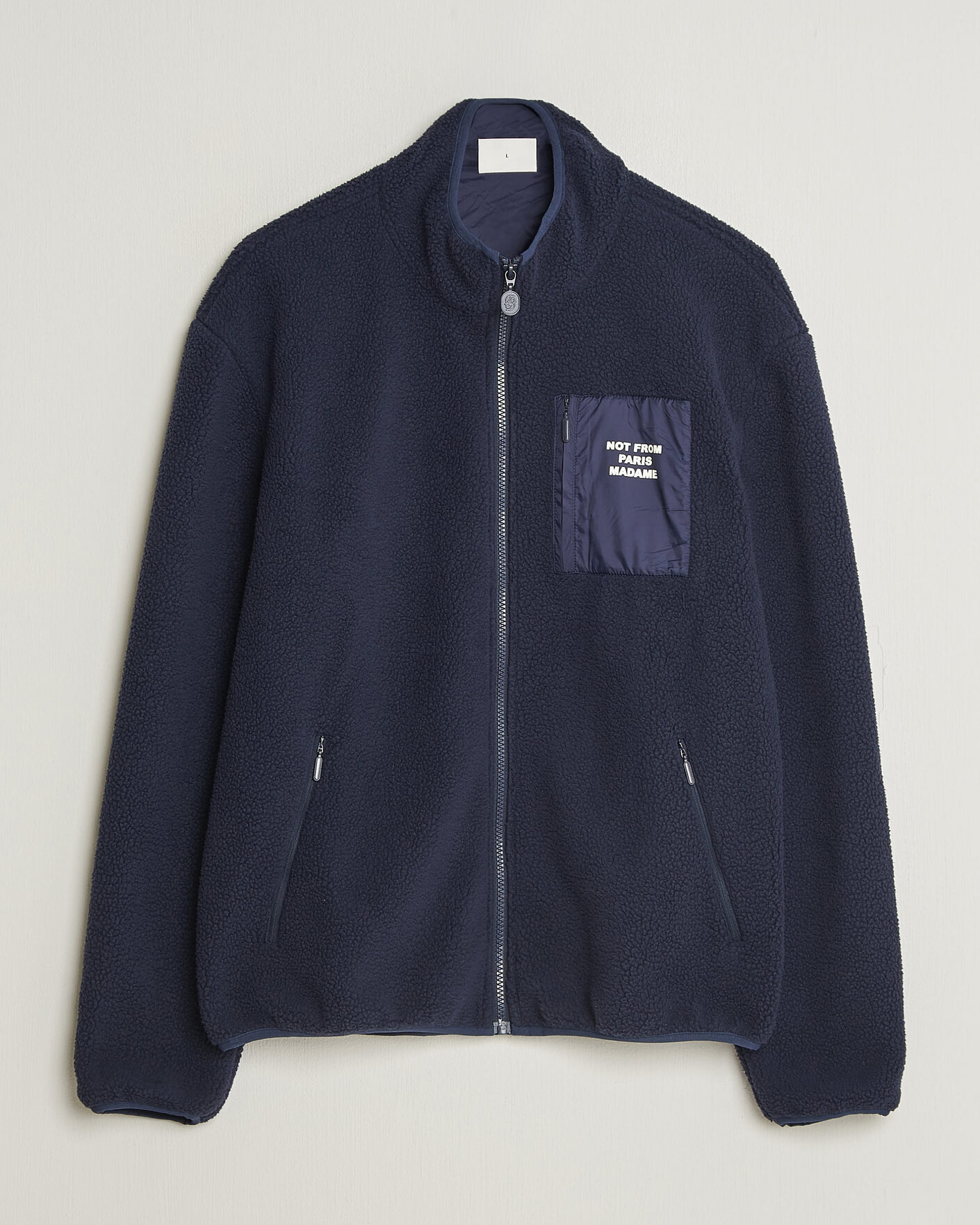 Uomini | Maglieria | Drôle de Monsieur | Slogan Sherpa Jacket Navy