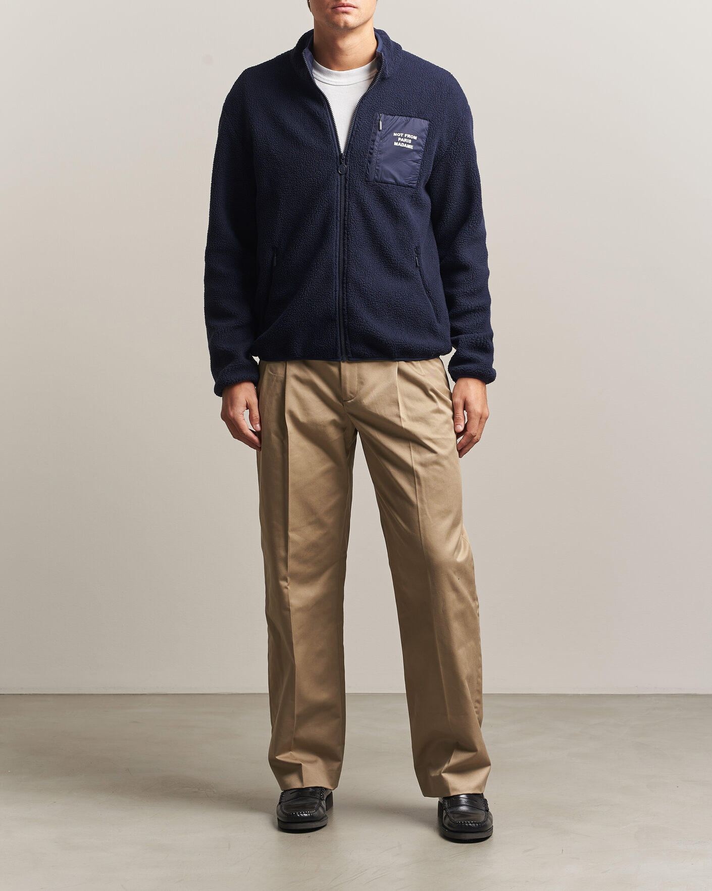 Uomini | Maglieria | Drôle de Monsieur | Slogan Sherpa Jacket Navy