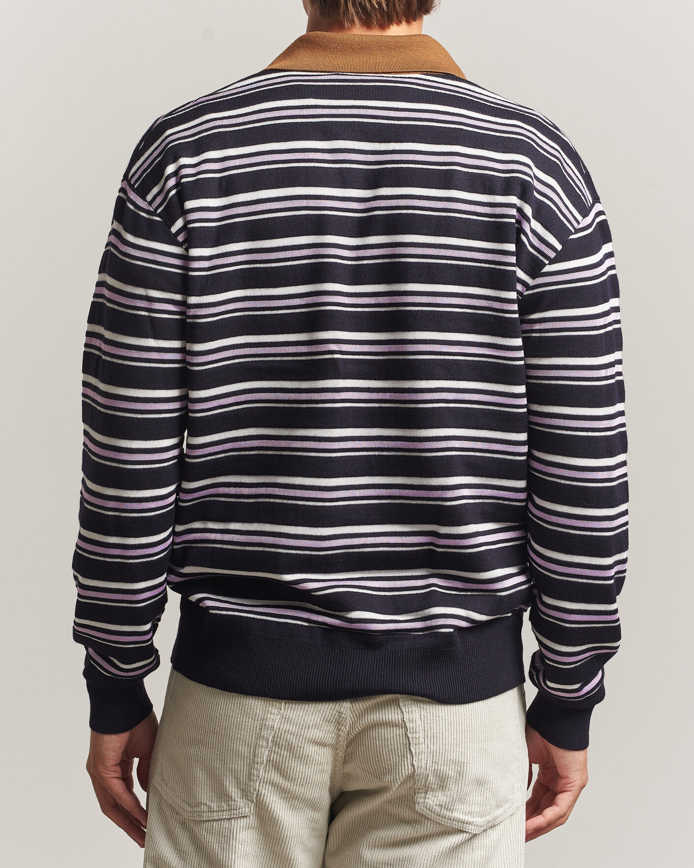 Uomini | Maglieria | Drôle de Monsieur | Striped Knitted Rugger Navy Multi