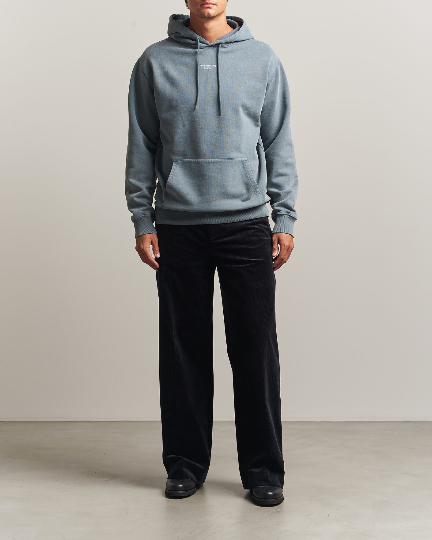Uomini | Maglieria | Drôle de Monsieur | Classic Slogan Hoodie Dark Grey