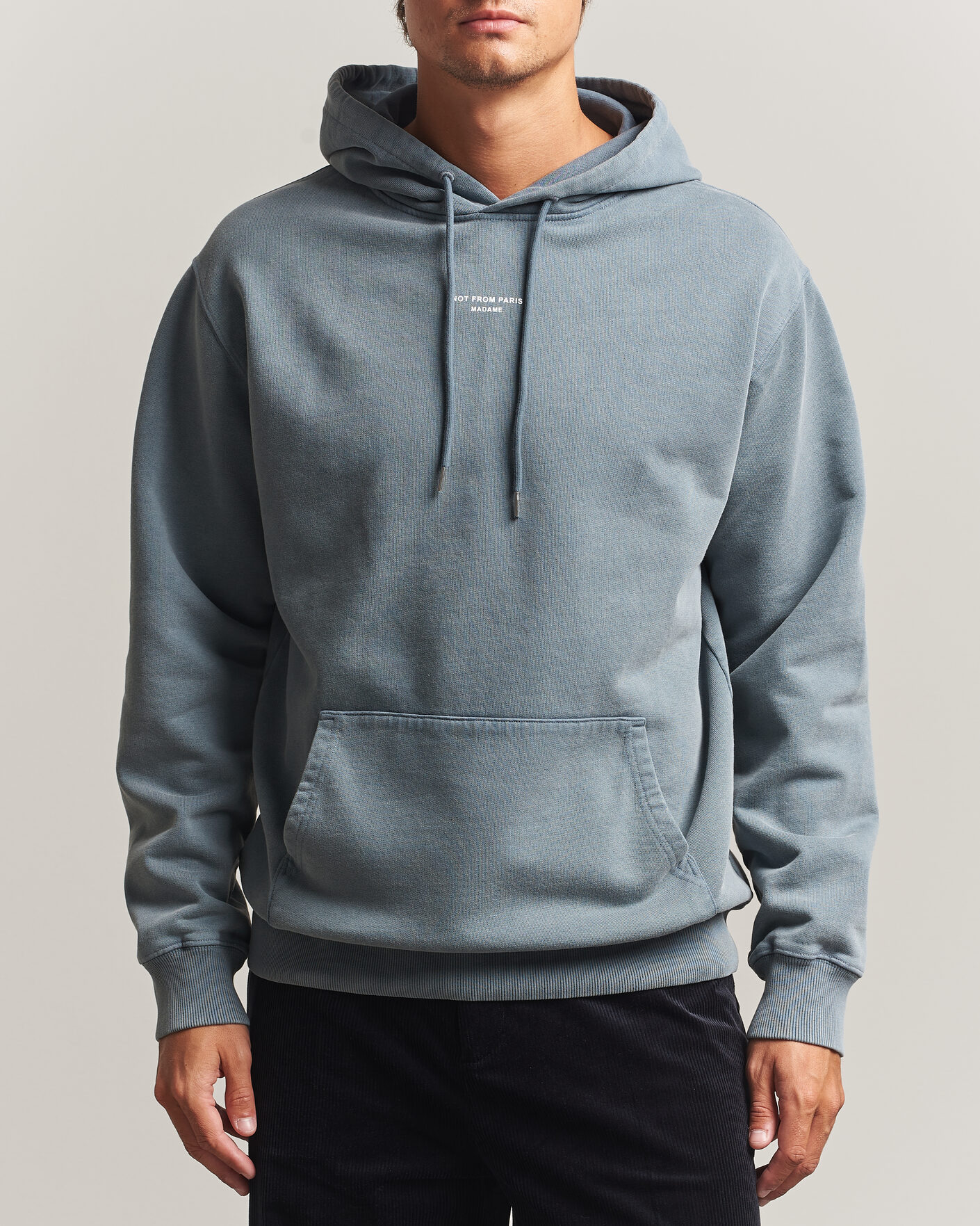 Uomini | Maglieria | Drôle de Monsieur | Classic Slogan Hoodie Dark Grey