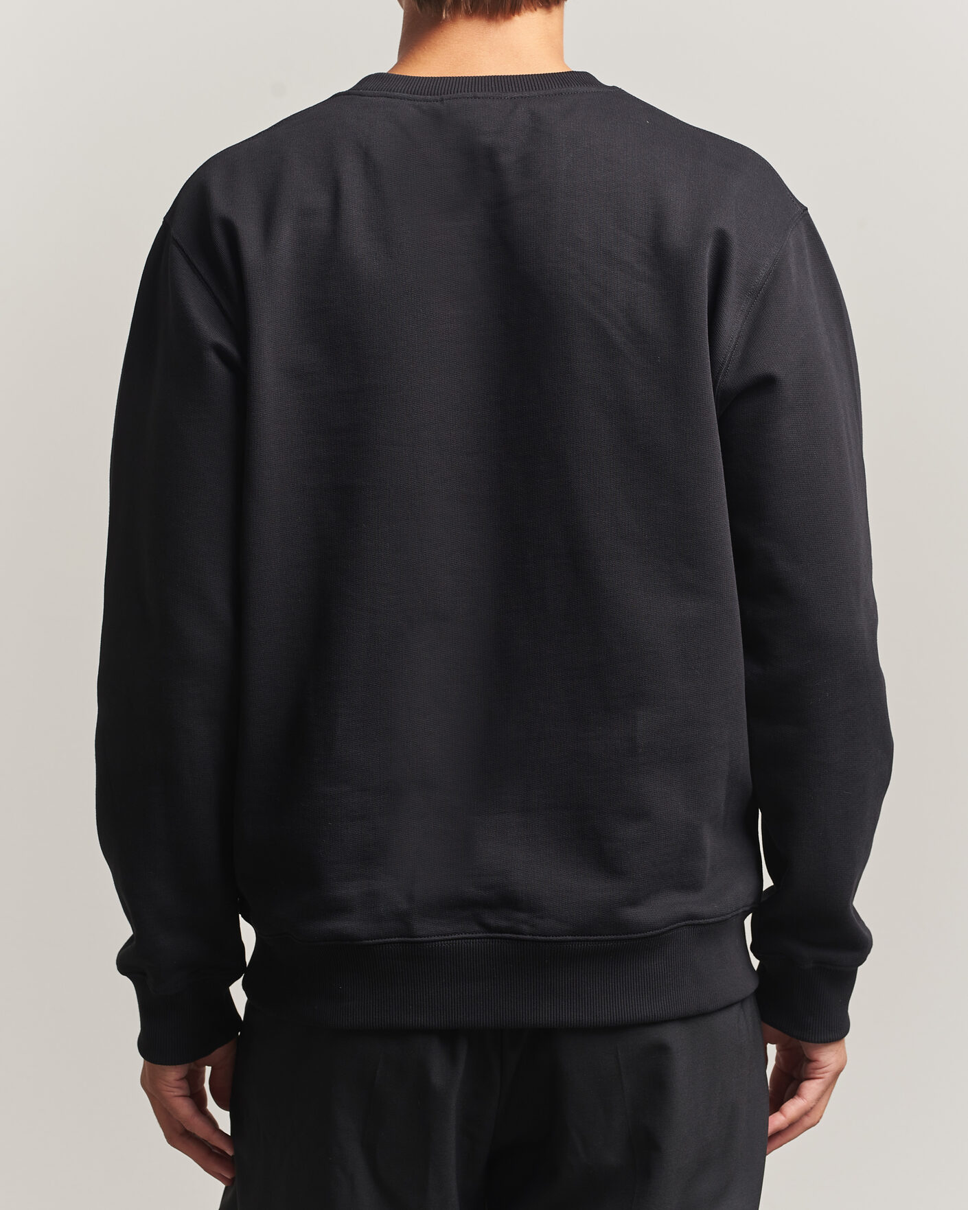 Uomini | Maglieria | Drôle de Monsieur | Mirror D Embroidered Sweatshirt Black