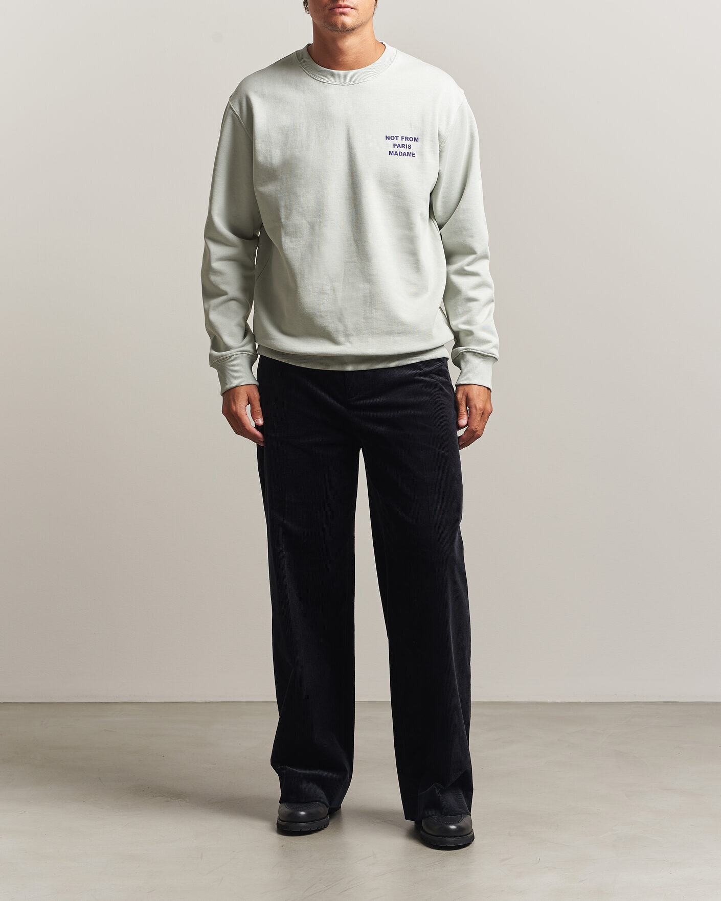Uomini | Maglieria | Drôle de Monsieur | Bold Slogan Sweatshirt Grey