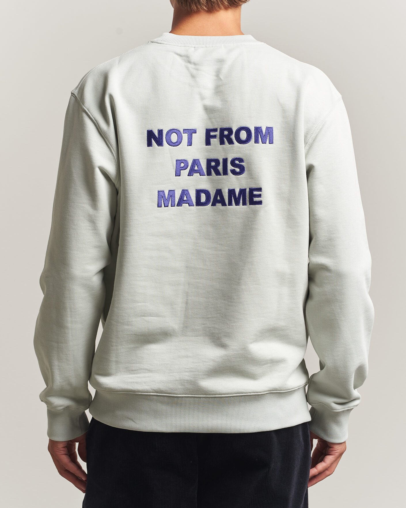Uomini | Maglieria | Drôle de Monsieur | Bold Slogan Sweatshirt Grey
