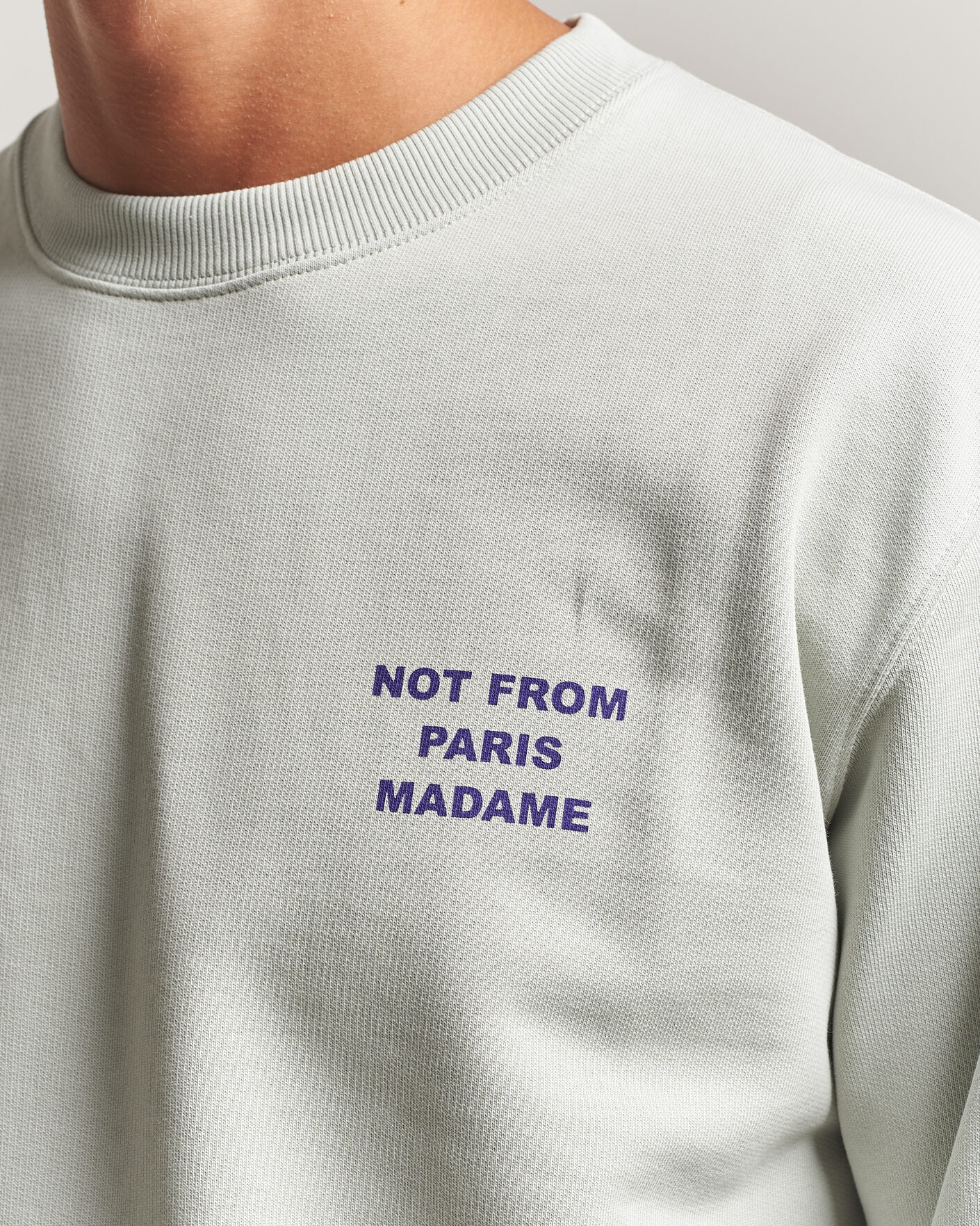 Uomini | Maglieria | Drôle de Monsieur | Bold Slogan Sweatshirt Grey