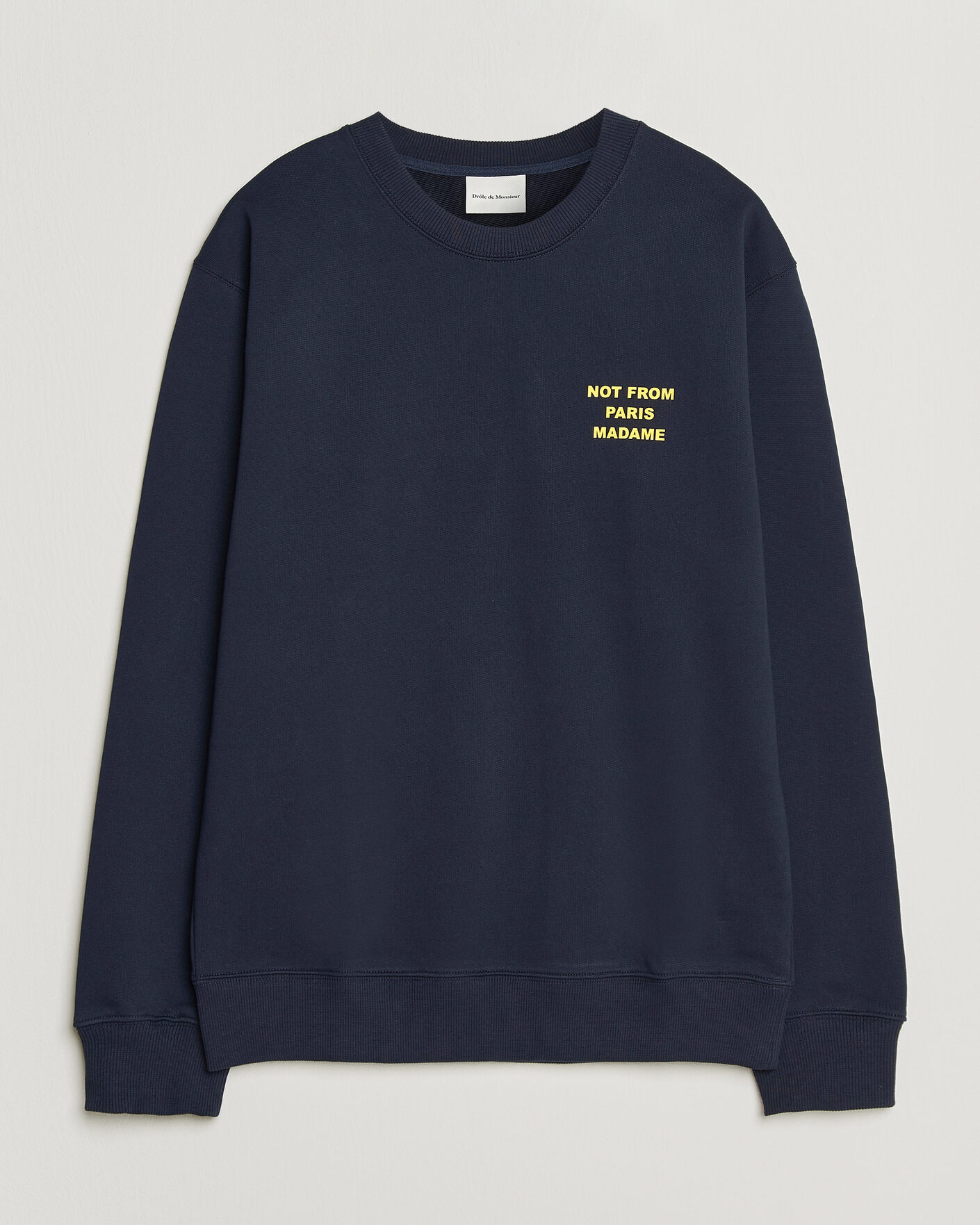 Uomini | Maglieria | Drôle de Monsieur | Bold Slogan Sweatshirt Navy