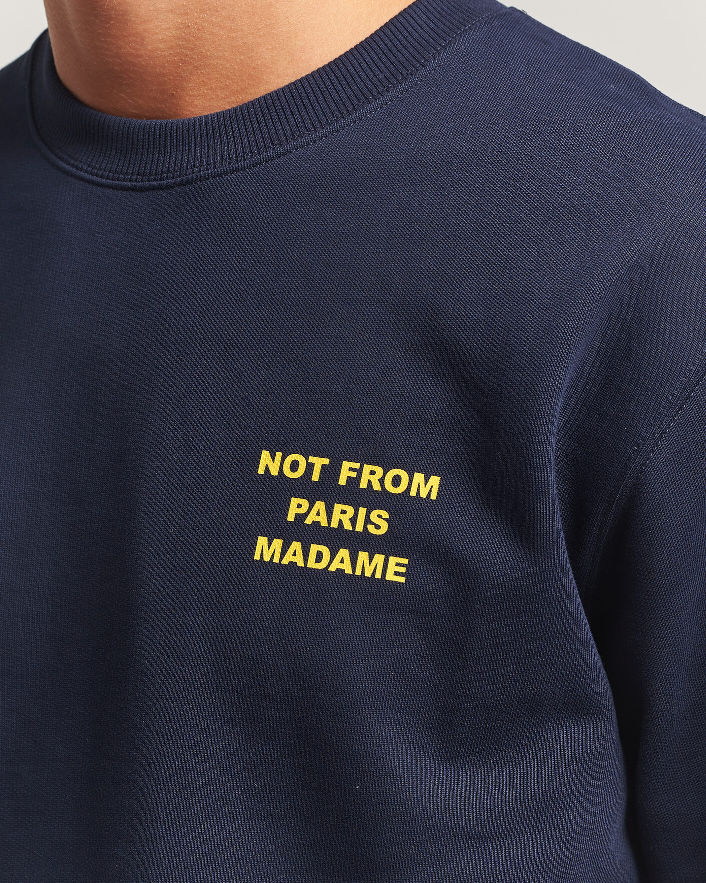 Uomini | Maglieria | Drôle de Monsieur | Bold Slogan Sweatshirt Navy
