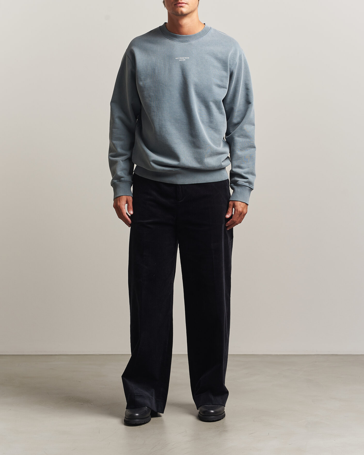 Uomini | Maglieria | Drôle de Monsieur | Classic Slogan Sweatshirt Dark Grey
