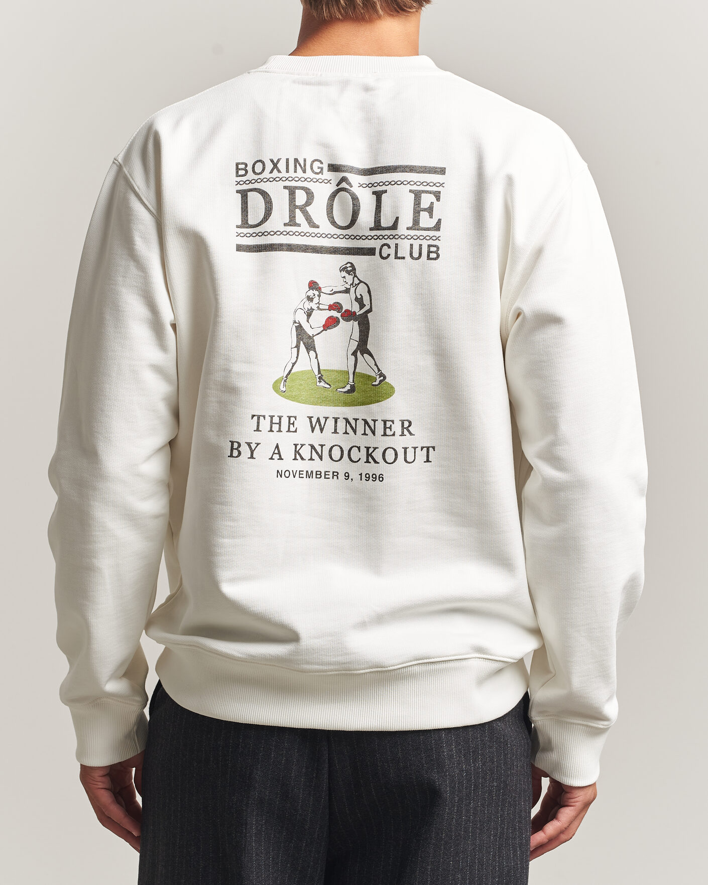 Uomini | Maglieria | Drôle de Monsieur | Boxers Sweatshirt Off White