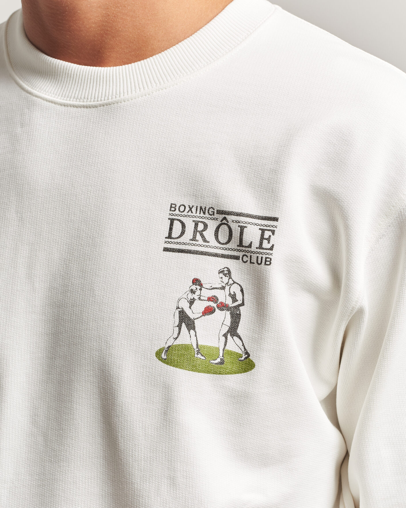 Uomini | Maglieria | Drôle de Monsieur | Boxers Sweatshirt Off White