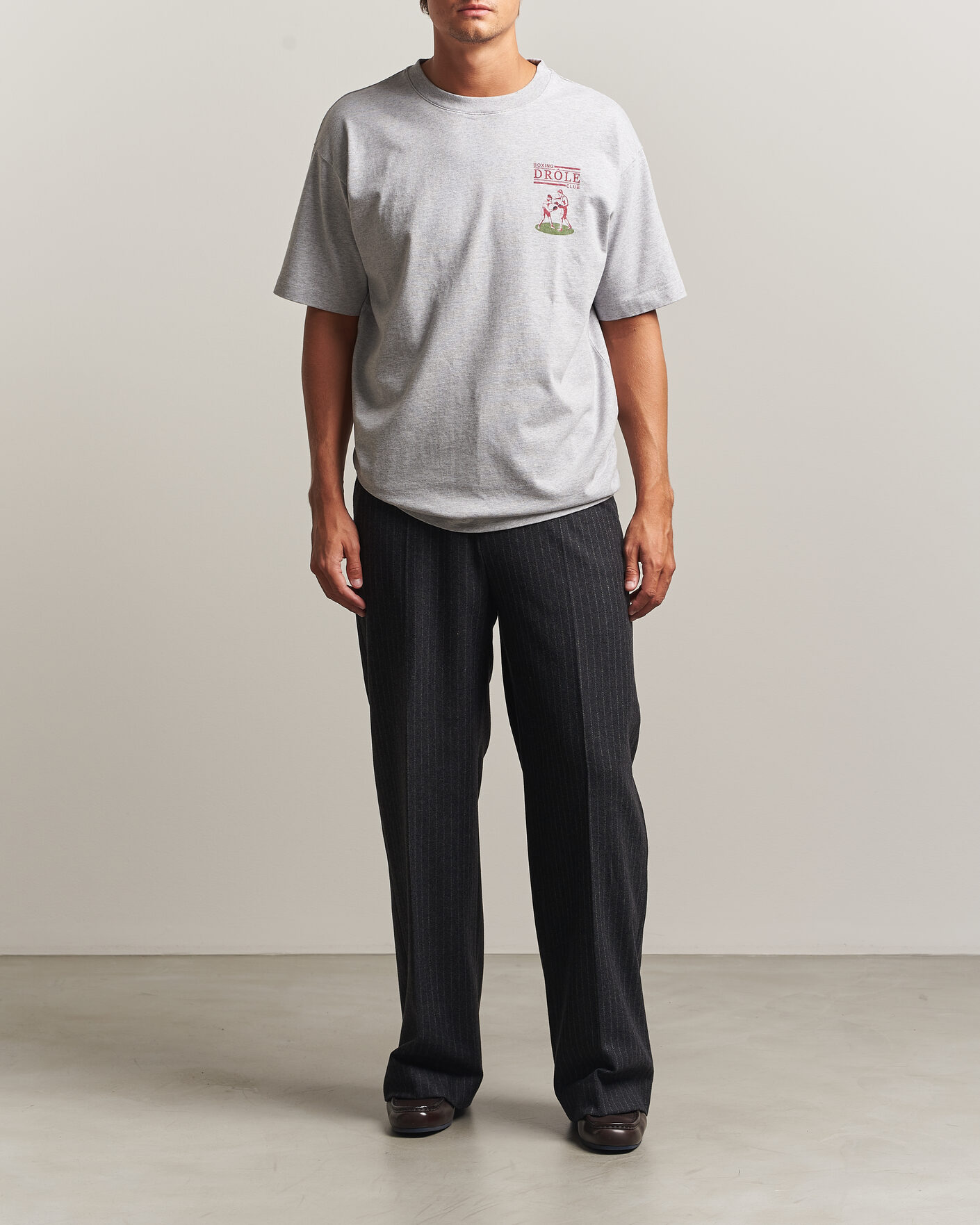 Uomini | T-shirt | Drôle de Monsieur | Boxers T-Shirt Grey Melange