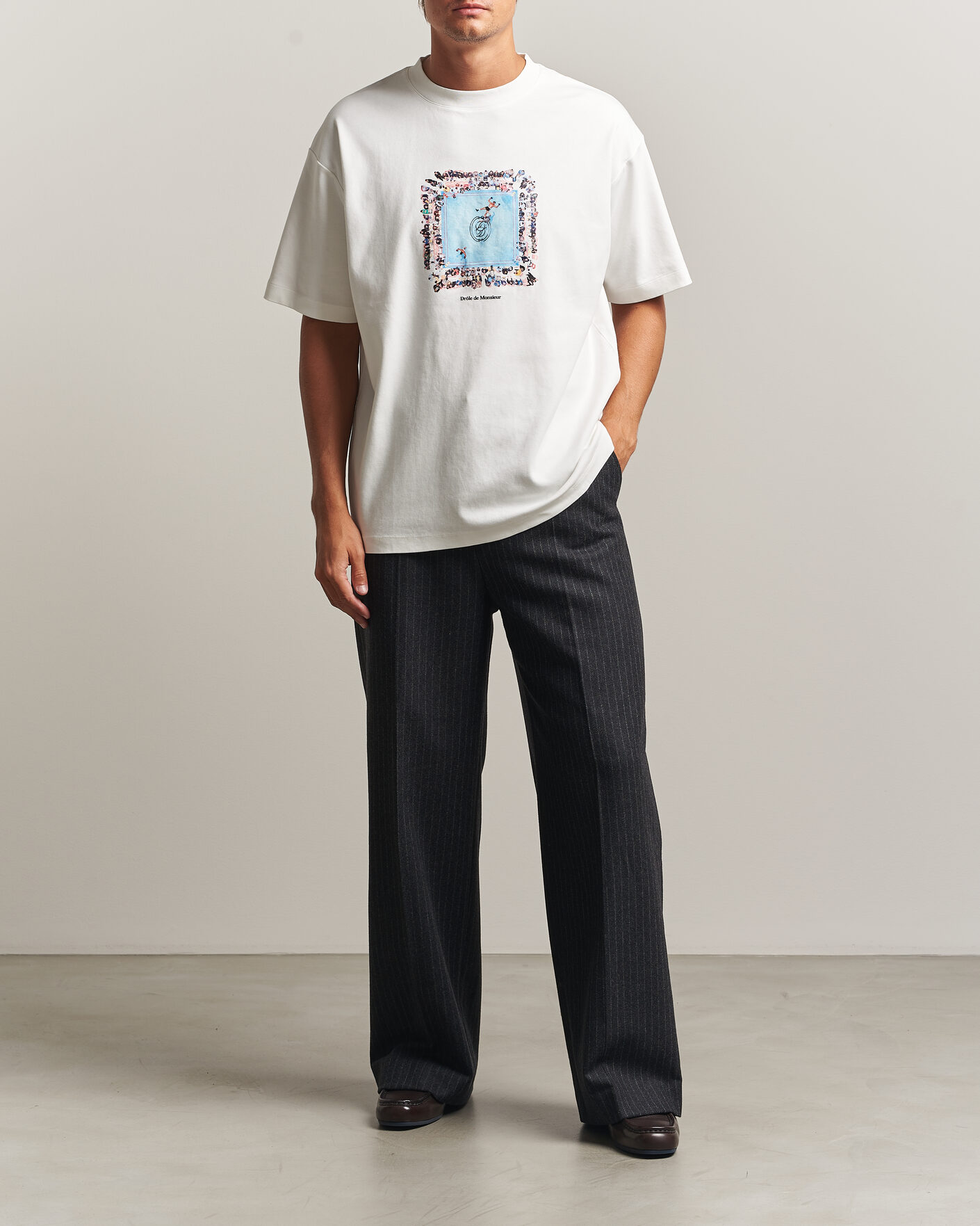 Uomini | T-shirt | Drôle de Monsieur | Boxers Ring T-Shirt Off White