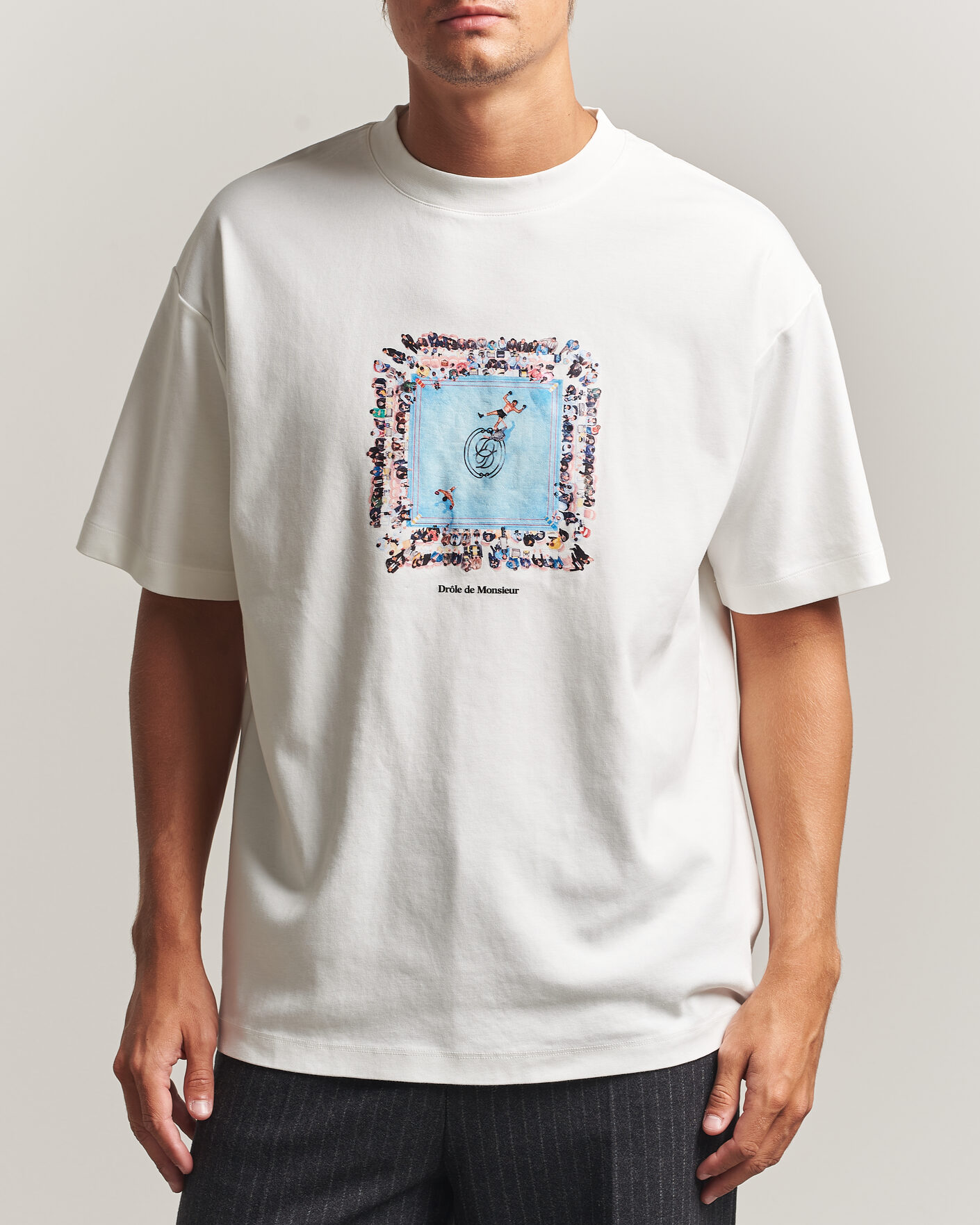Uomini | T-shirt | Drôle de Monsieur | Boxers Ring T-Shirt Off White