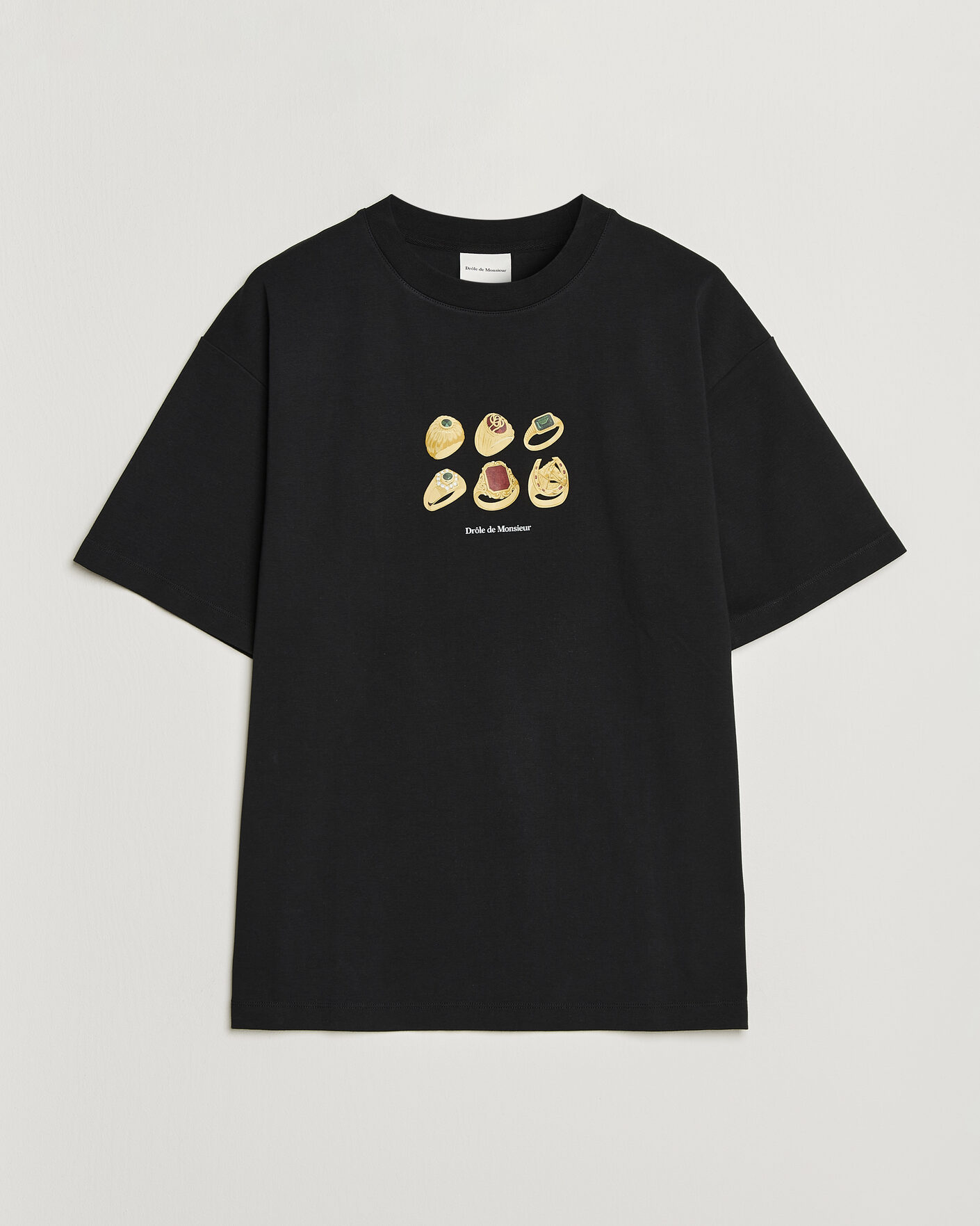 Uomini | T-shirt | Drôle de Monsieur | Rings T-Shirt Black