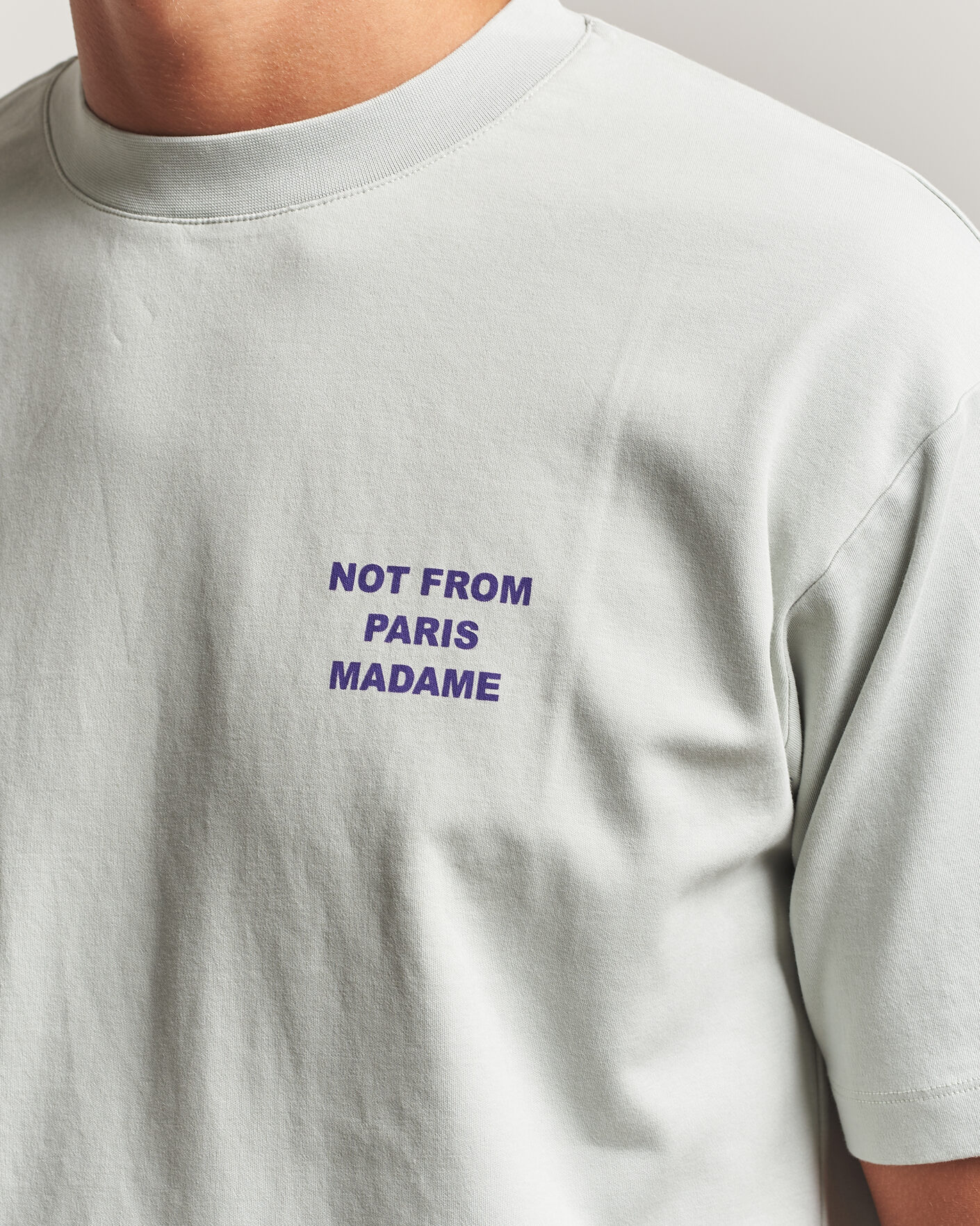 Uomini | T-shirt | Drôle de Monsieur | Bold Slogan T-Shirt Grey