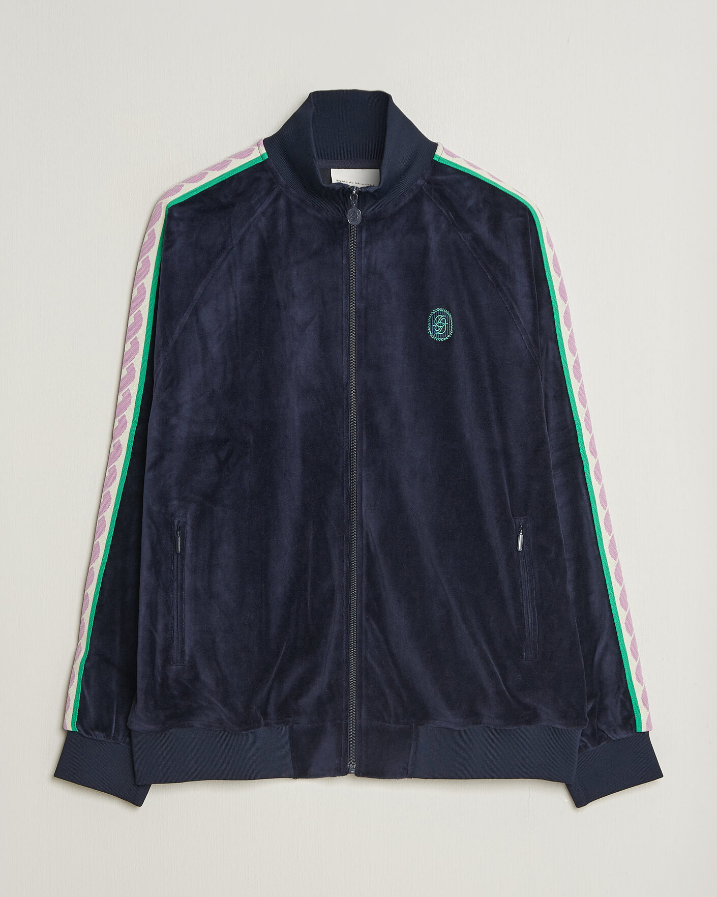 Uomini | Maglieria | Drôle de Monsieur | Survêtement Velours Track Jacket Navy