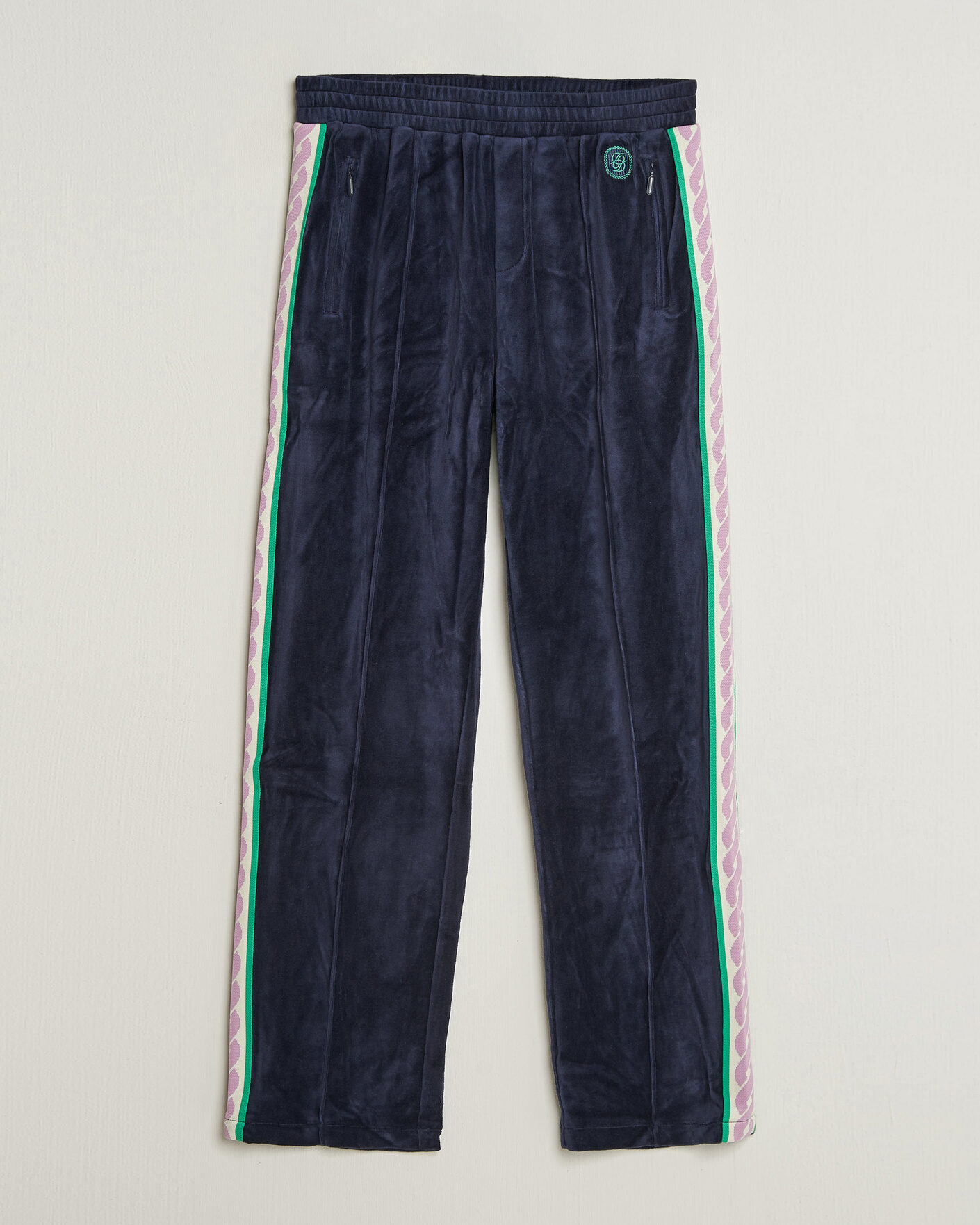 Uomini | Pantaloni | Drôle de Monsieur | Survêtement Velours Track Pants Navy