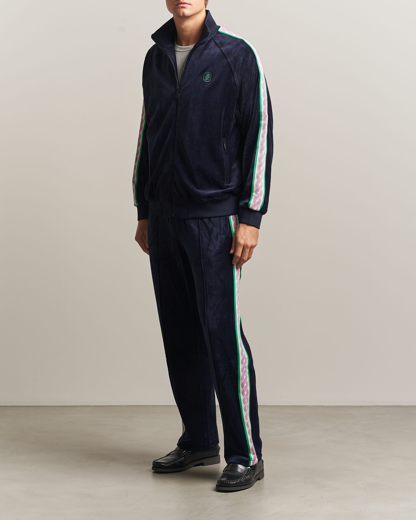 Uomini | Pantaloni | Drôle de Monsieur | Survêtement Velours Track Pants Navy