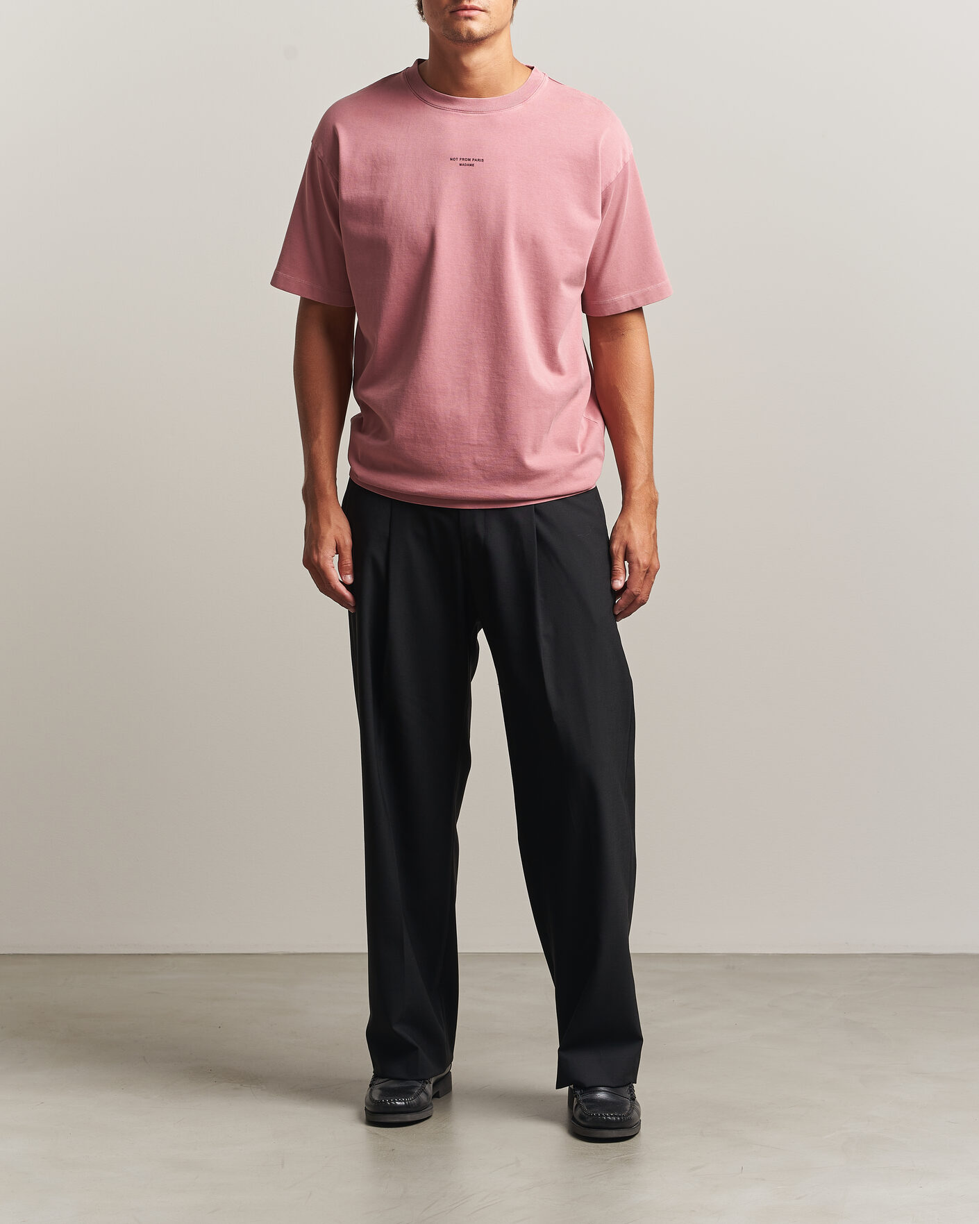 Uomini | T-shirt | Drôle de Monsieur | Classic Slogan T-Shirt Dark Pink